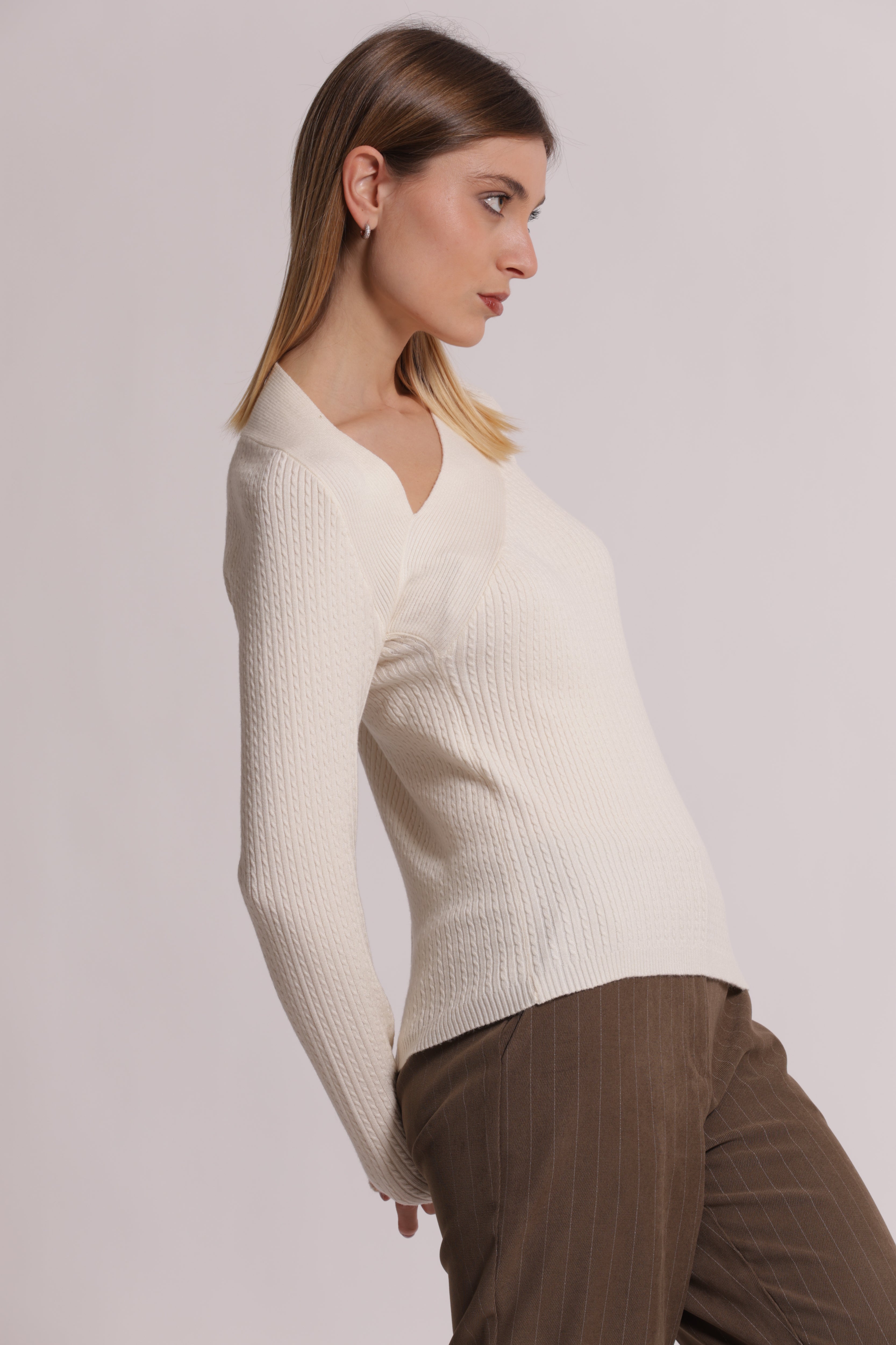 Mimi Mua Maglia Cut Out Nera Viscosa