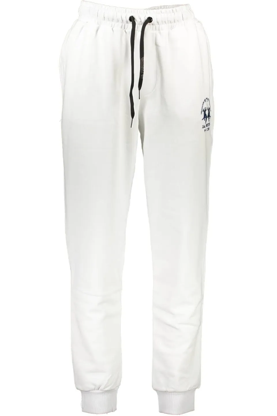La Martina pantalone uomo taglia L bianco cotone con ricamo