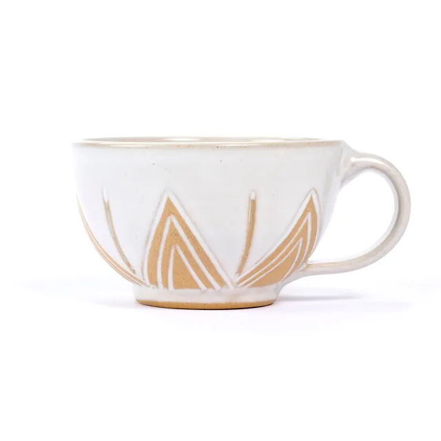 On Earth Cooperative Collection Himalaya tazza gres bianca Thimi