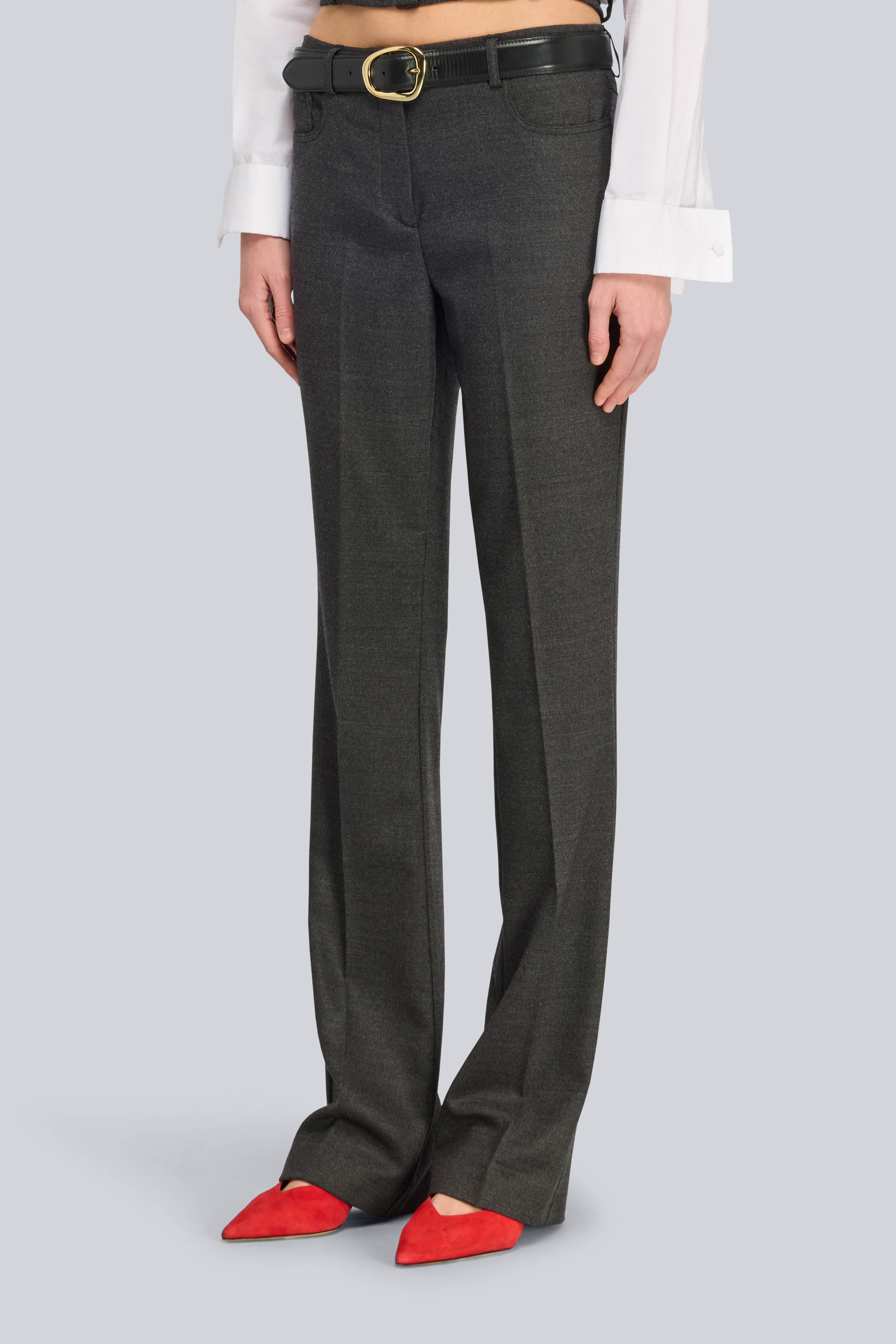 Semicouture Tabby pantalone flanella antracite 5 tasche