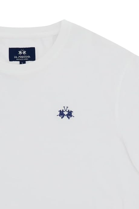 La Martina CCMR14 JS388 t-shirt uomo bianca cotone