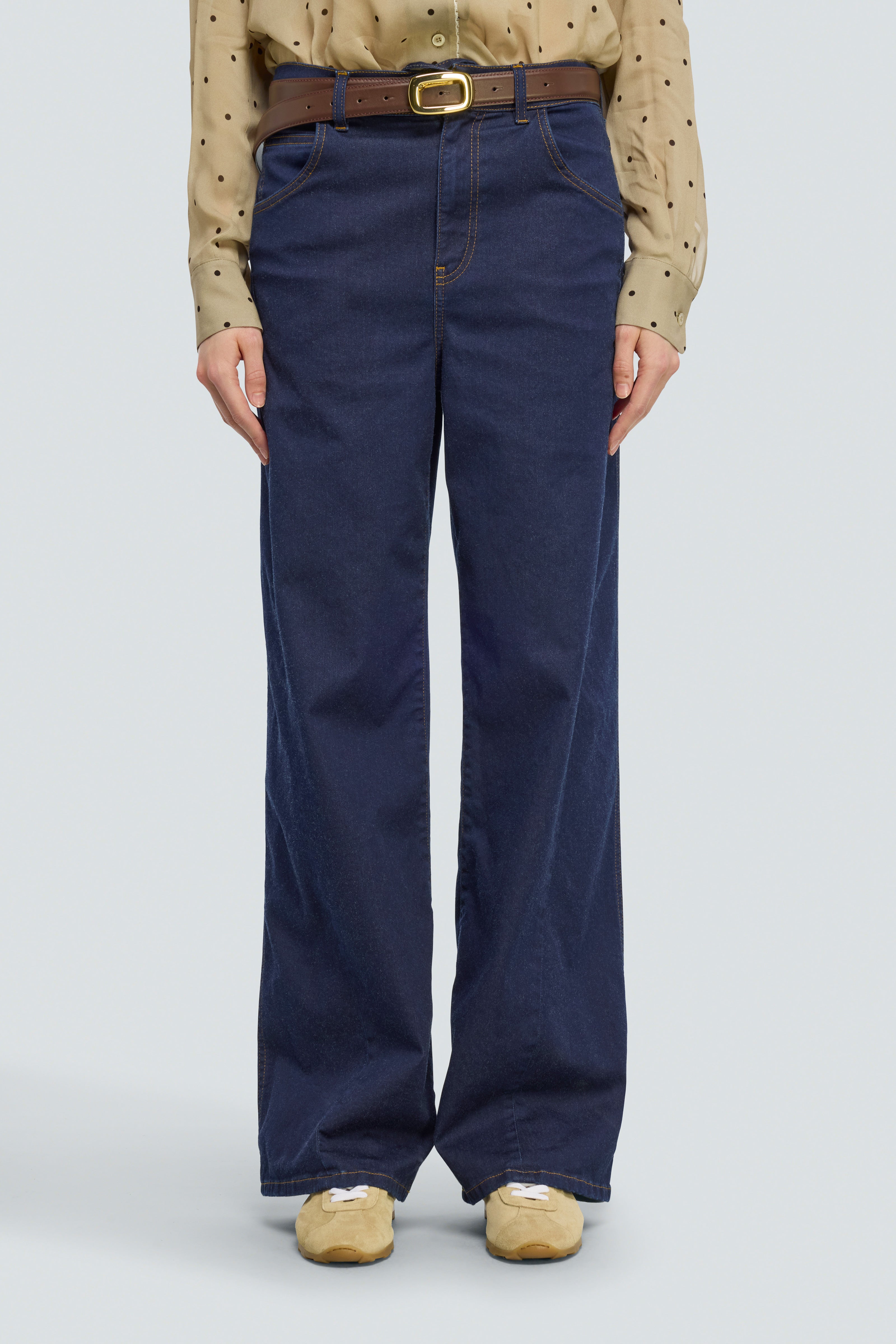 Semicouture Gema jeans wide dark stone wash