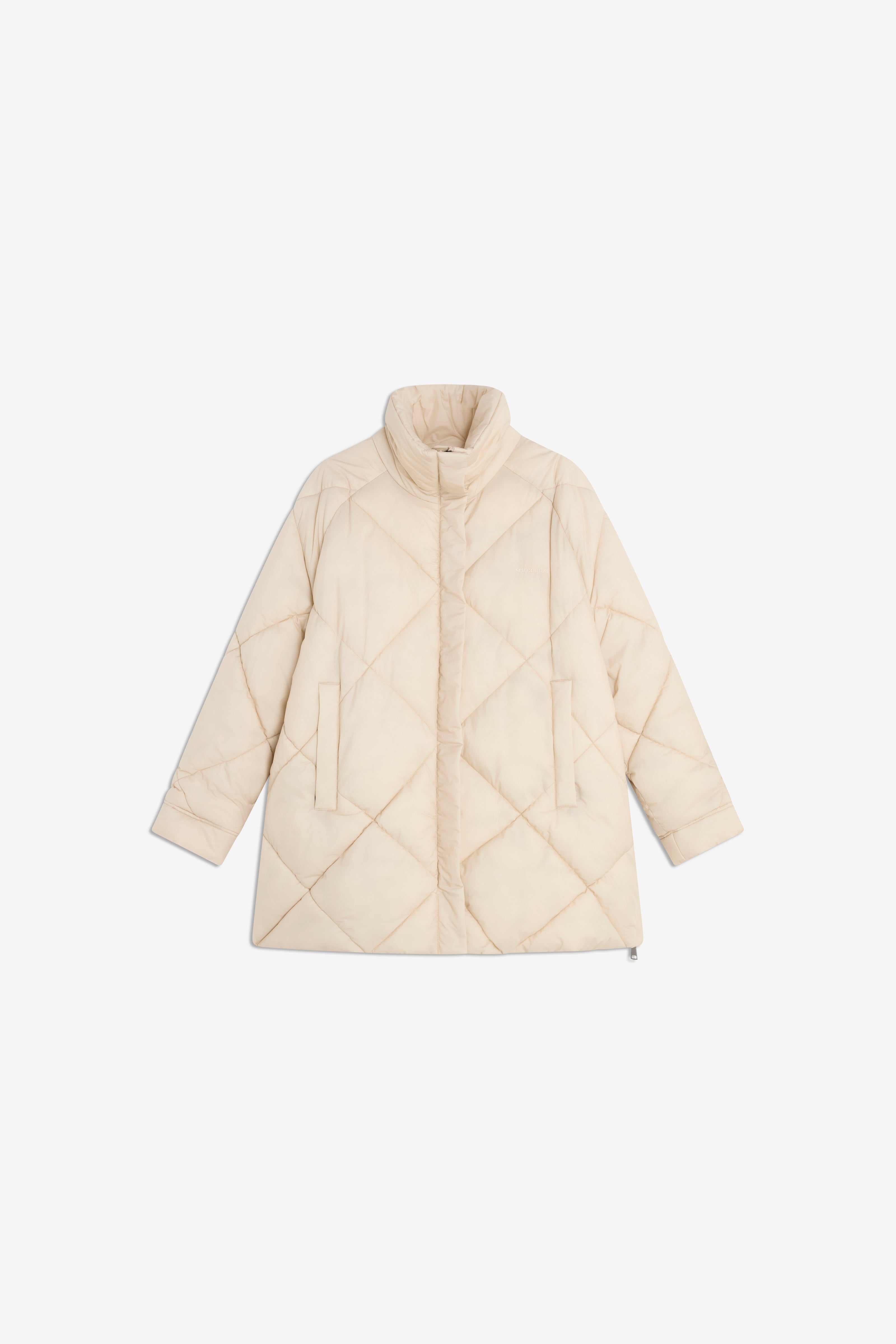 Semicouture Nikole S6WW01 Piumino Sand Chiusura Zip