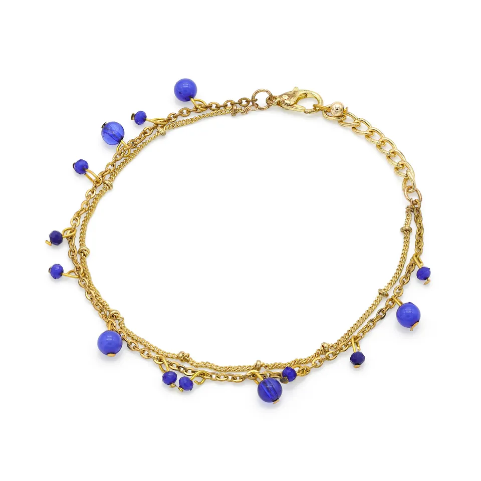On Earth Cooperative Collection Colour bracciale ottone blu 17+4 cm