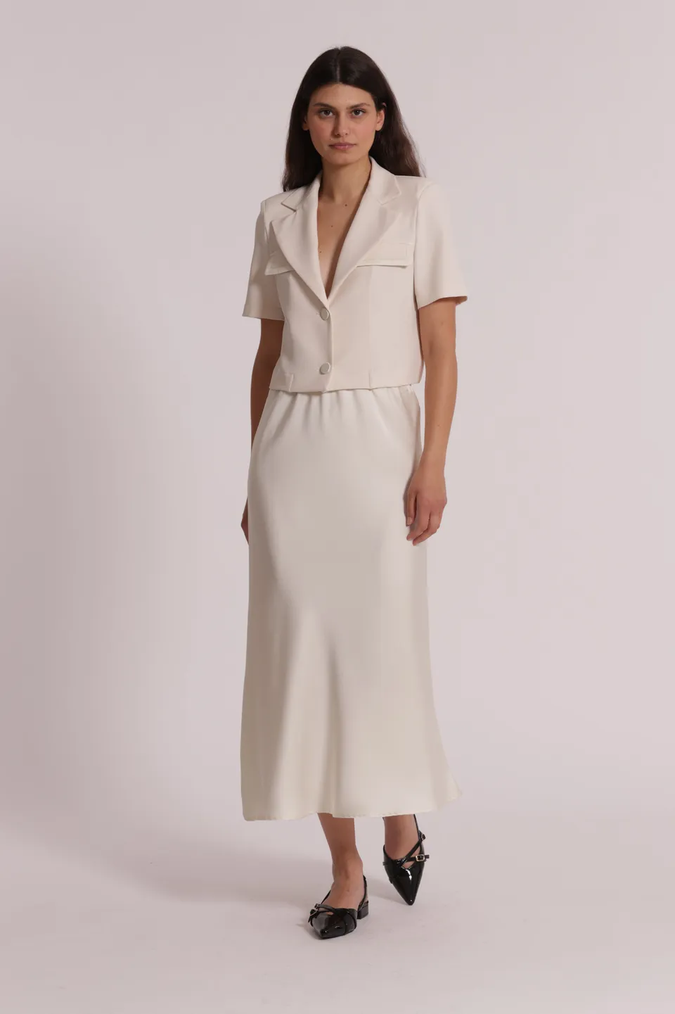 Mimi Mua Gonna Midi Elastico Vita Nero