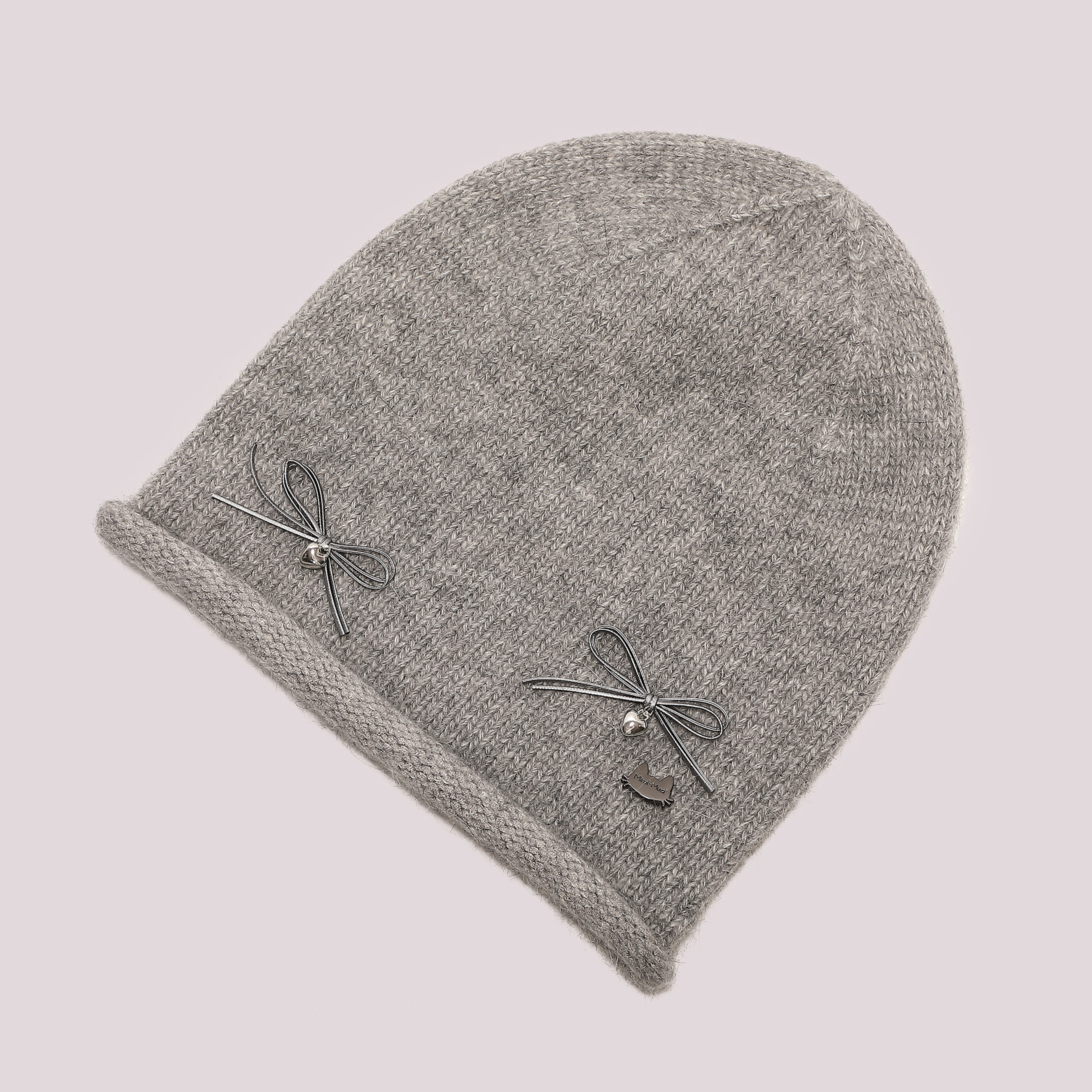 Mimi Mua berretto con fiocchetti cappello bianco