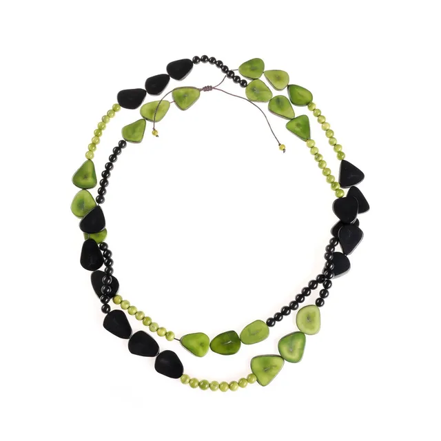 On Earth Cooperative Collection Bosco collana verde 130 cm tagua