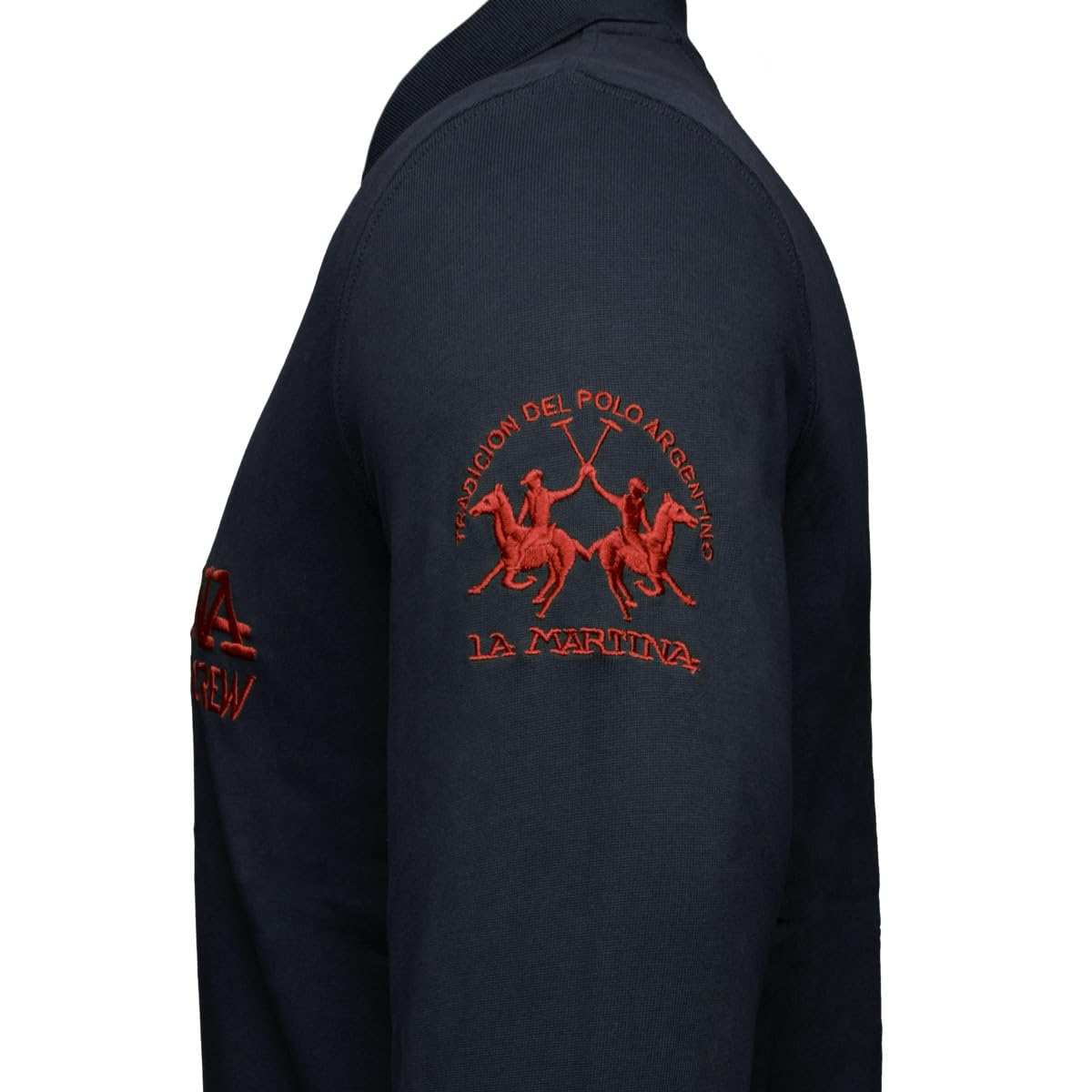 La Martina XMP306 Heavy Jersey Polo manica lunga logo