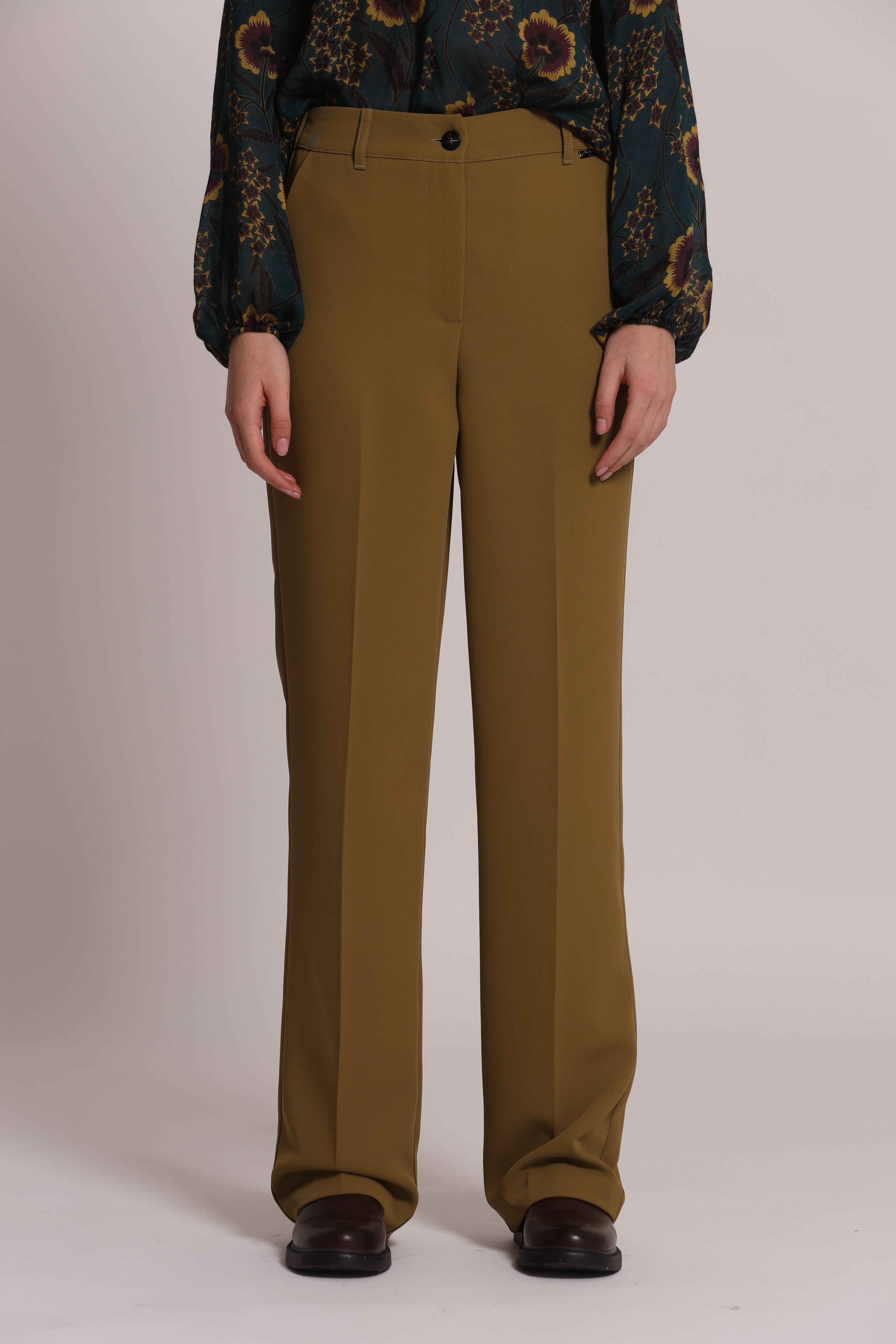 Mimi Mua Palazzo con Elastico Dietro Pantaloni Nero vita elasticizzata