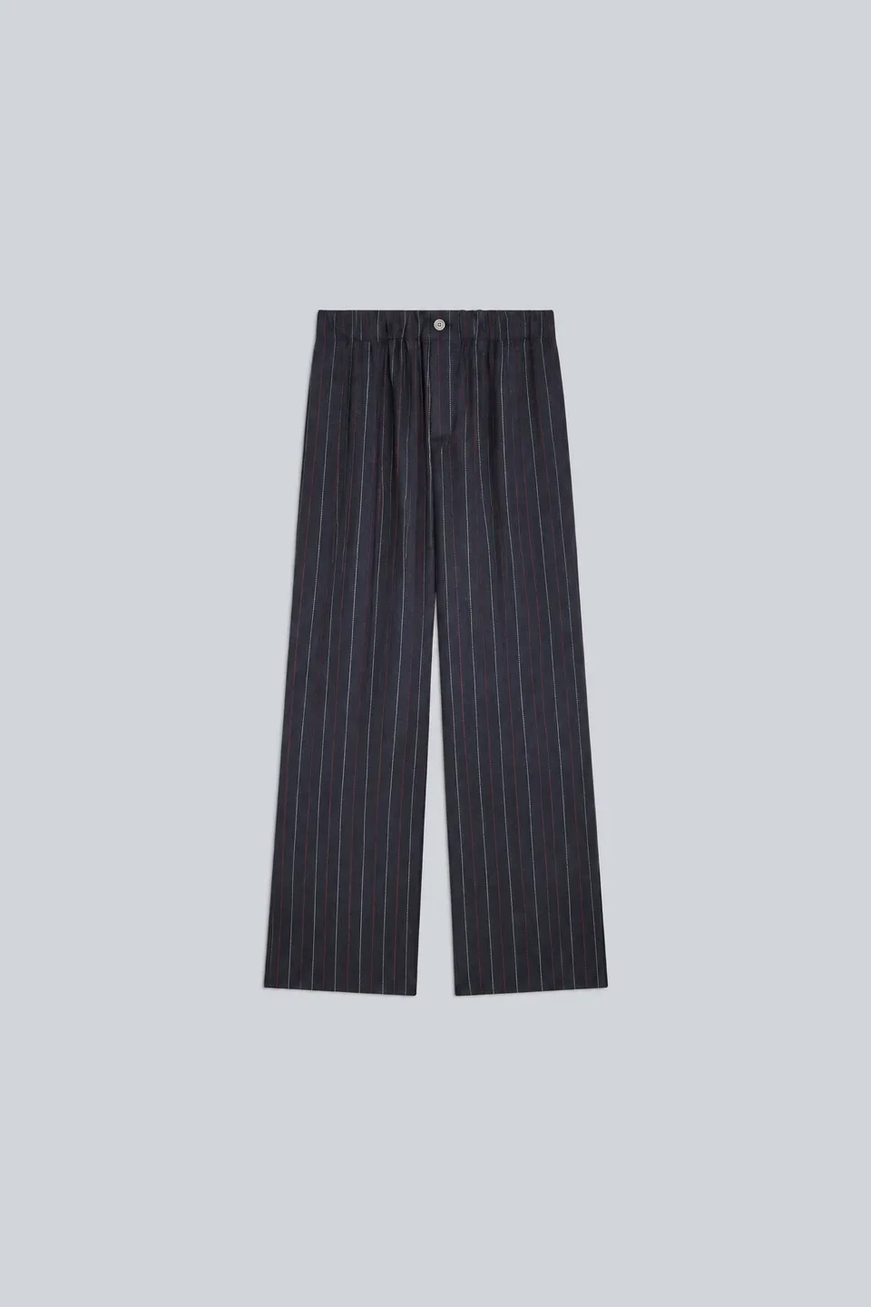 Semicouture Kailey pantalone lana gessato grigio