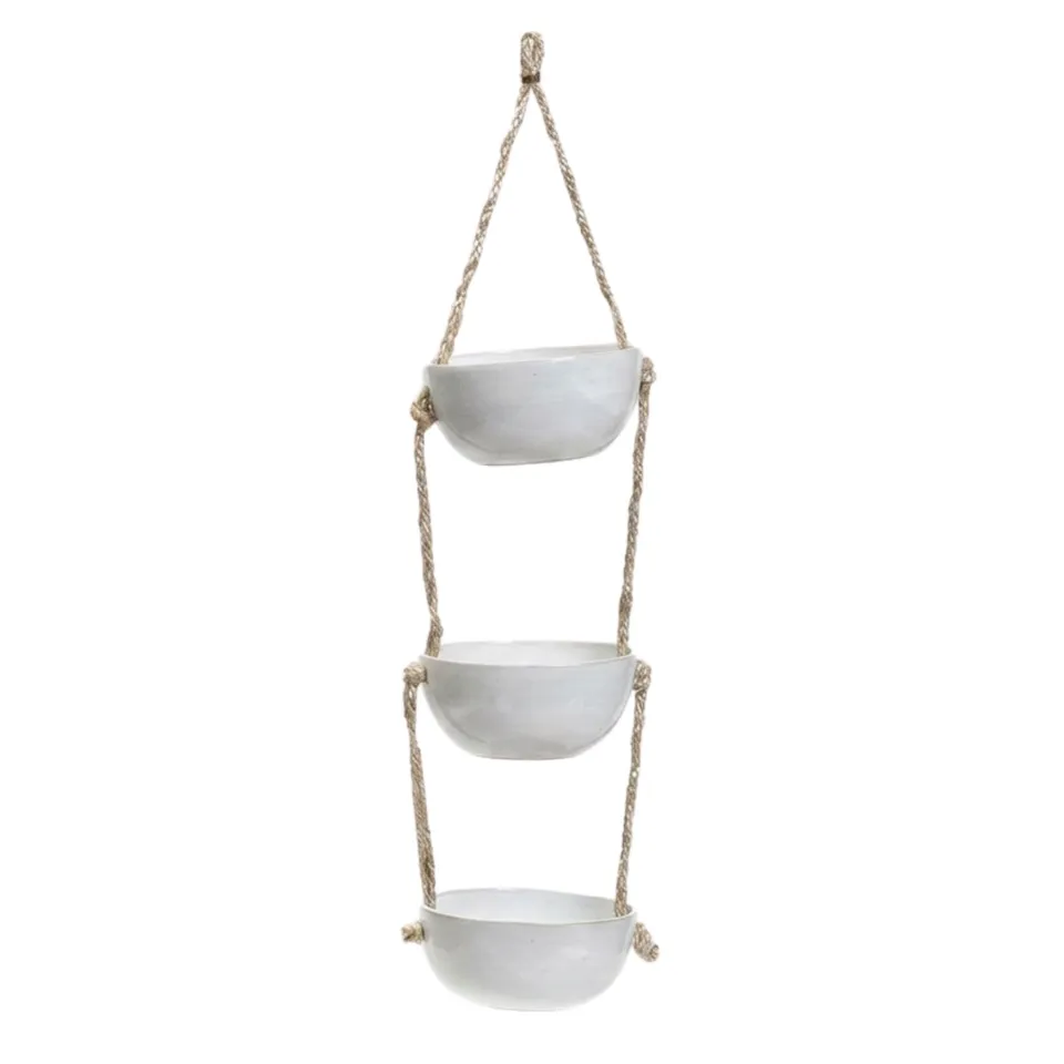 On Earth Garden ciotole appendibili bianche ceramica