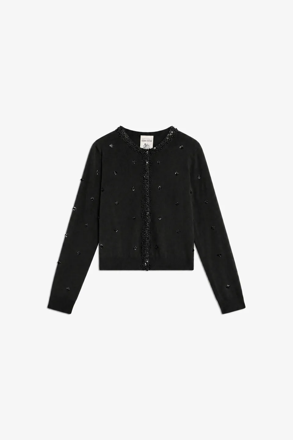 Semicouture Chelsea cardigan cashmere avocado ricami