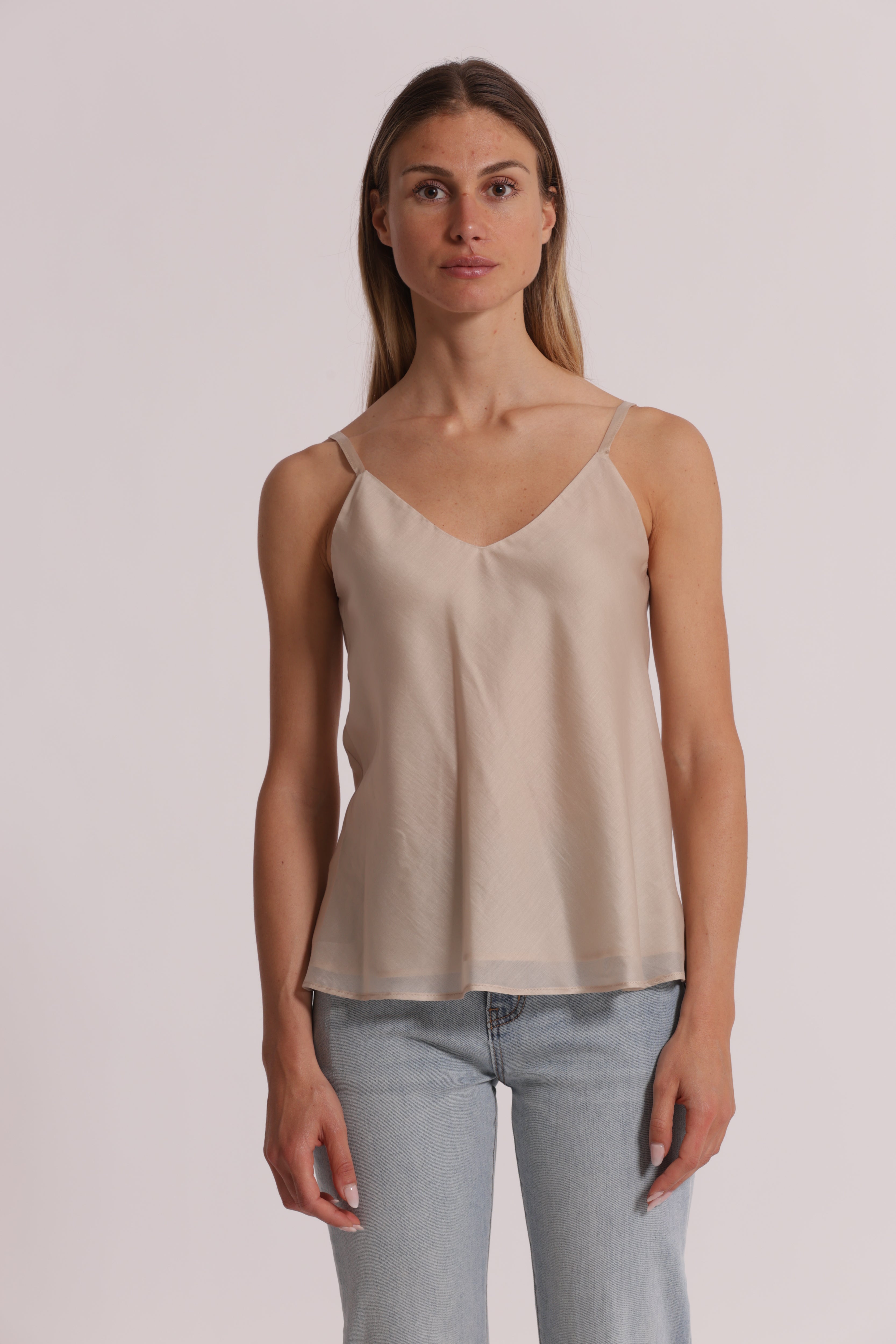 Mimi Mua Top in Tessuto Leggero Blusa Bianco lyocell
