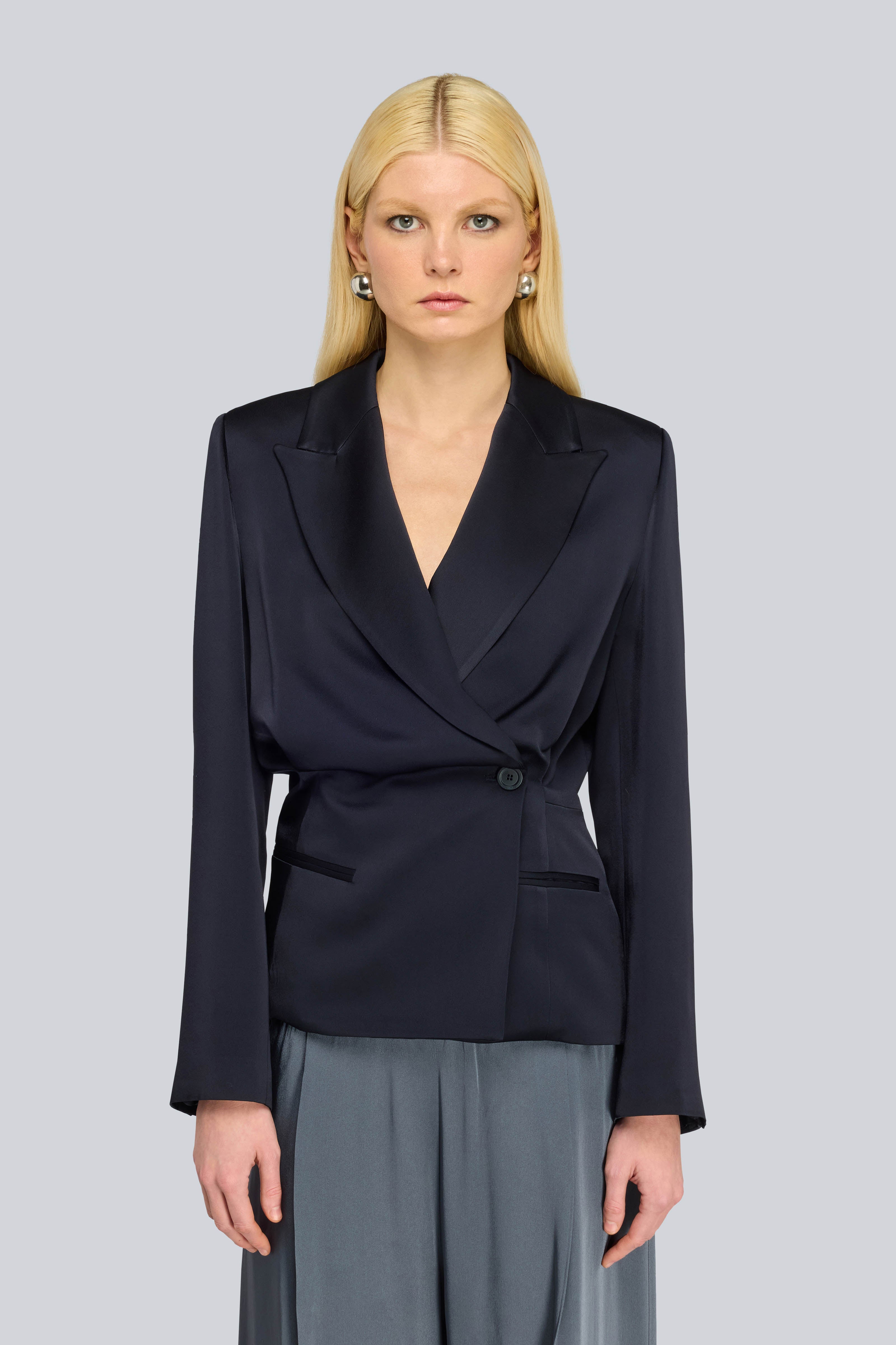 Semicouture Griselda giacca blu notte doppio petto