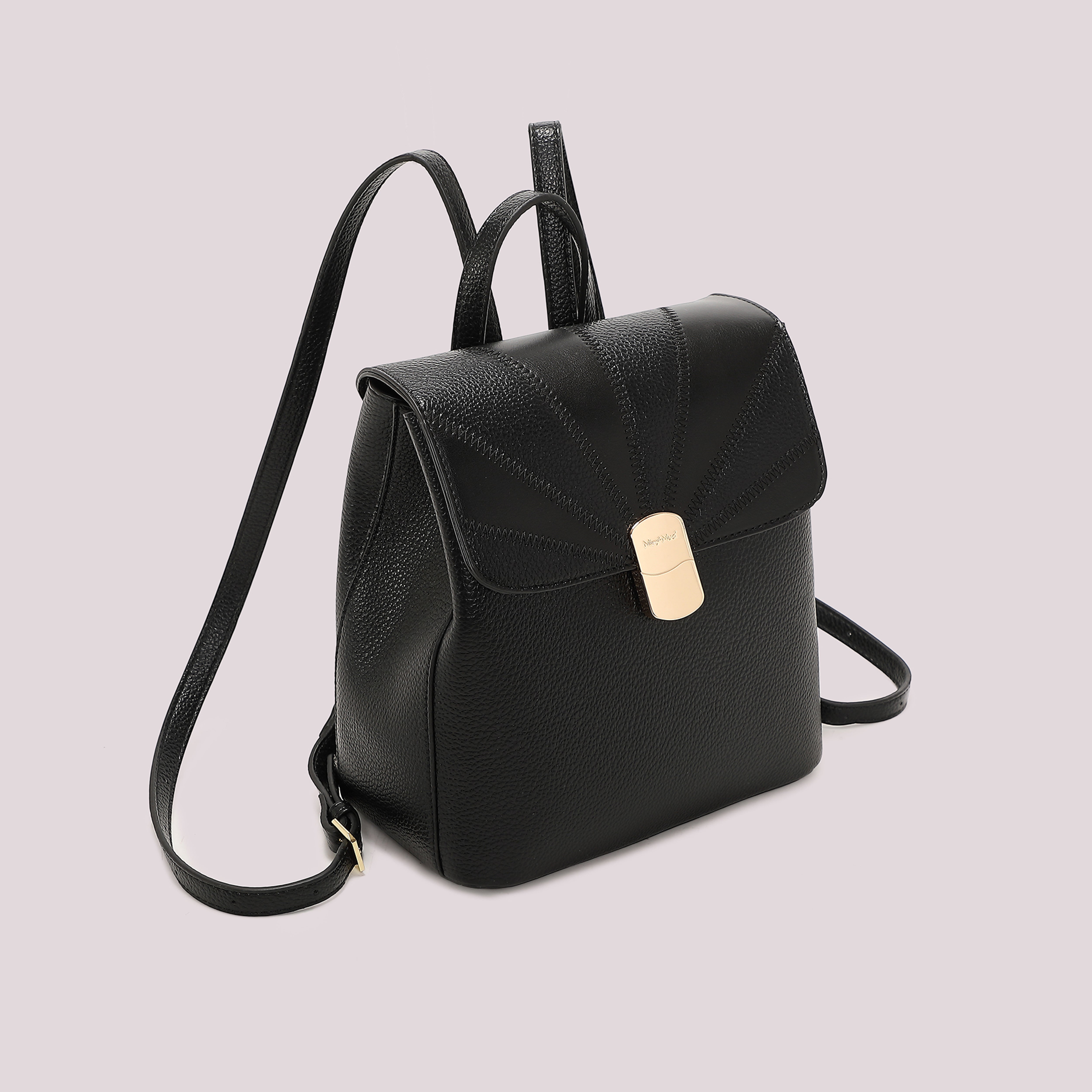 Mimi Mua Patta Patchwork zaino bianco ecopelle