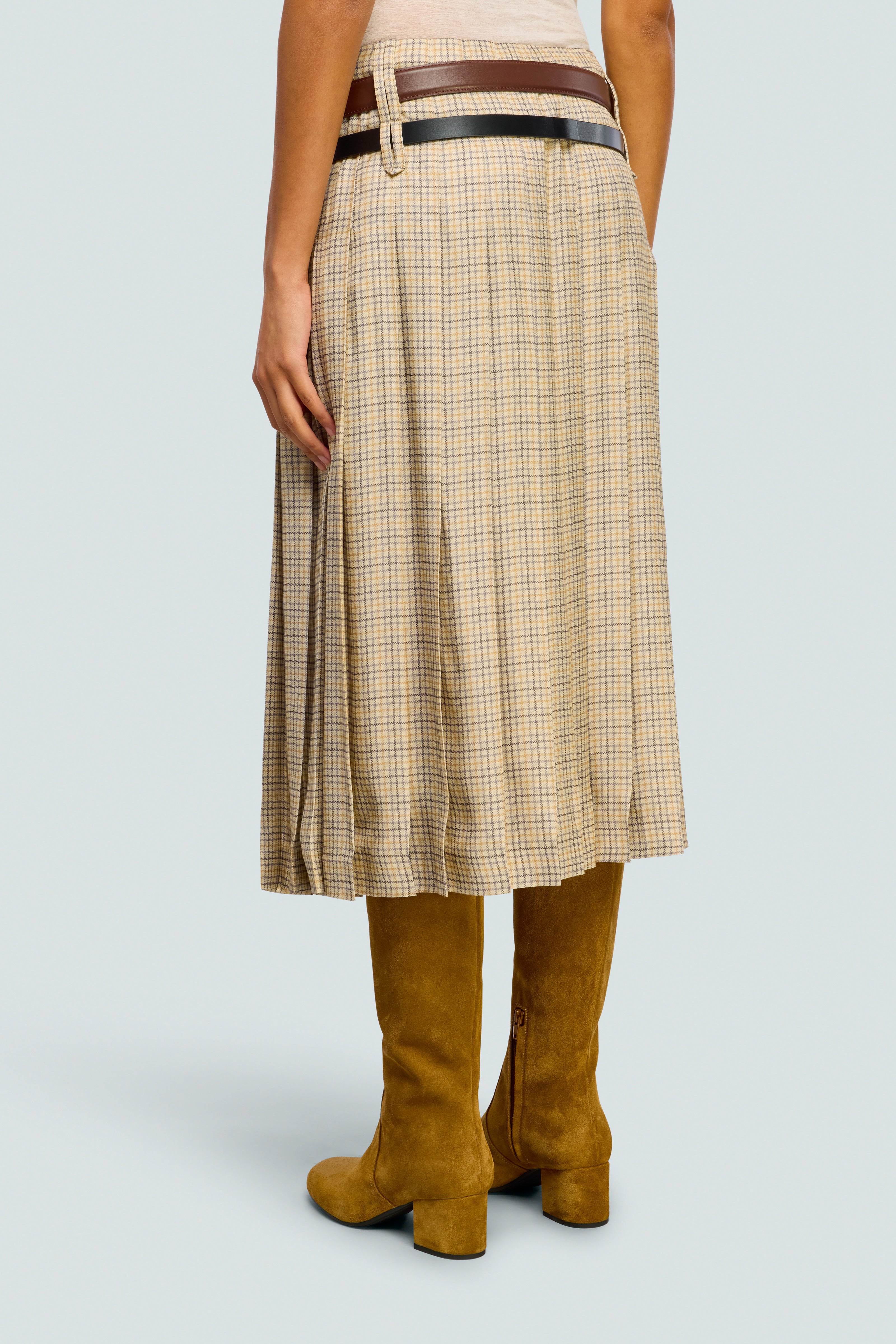 Semicouture Jillie Y6WS25 gonna check crusca pieghe