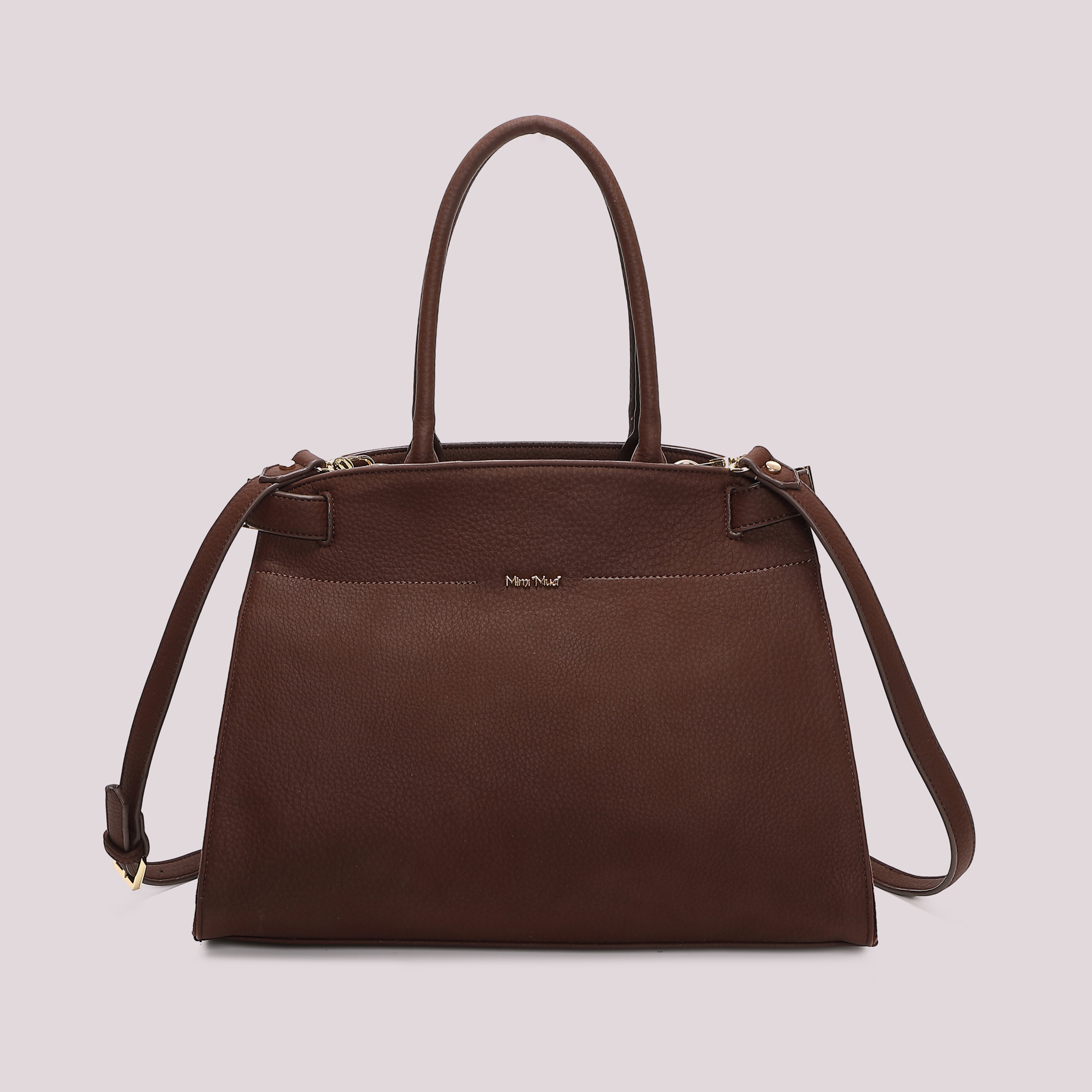 Mimi Mua borsa shopping con fianchi effetto camoscio nera