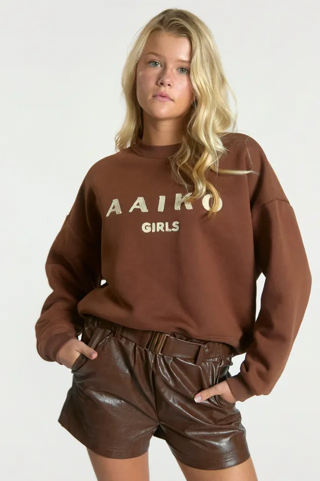 Aaiko Zena Felpa marrone fudge vestibilità comoda