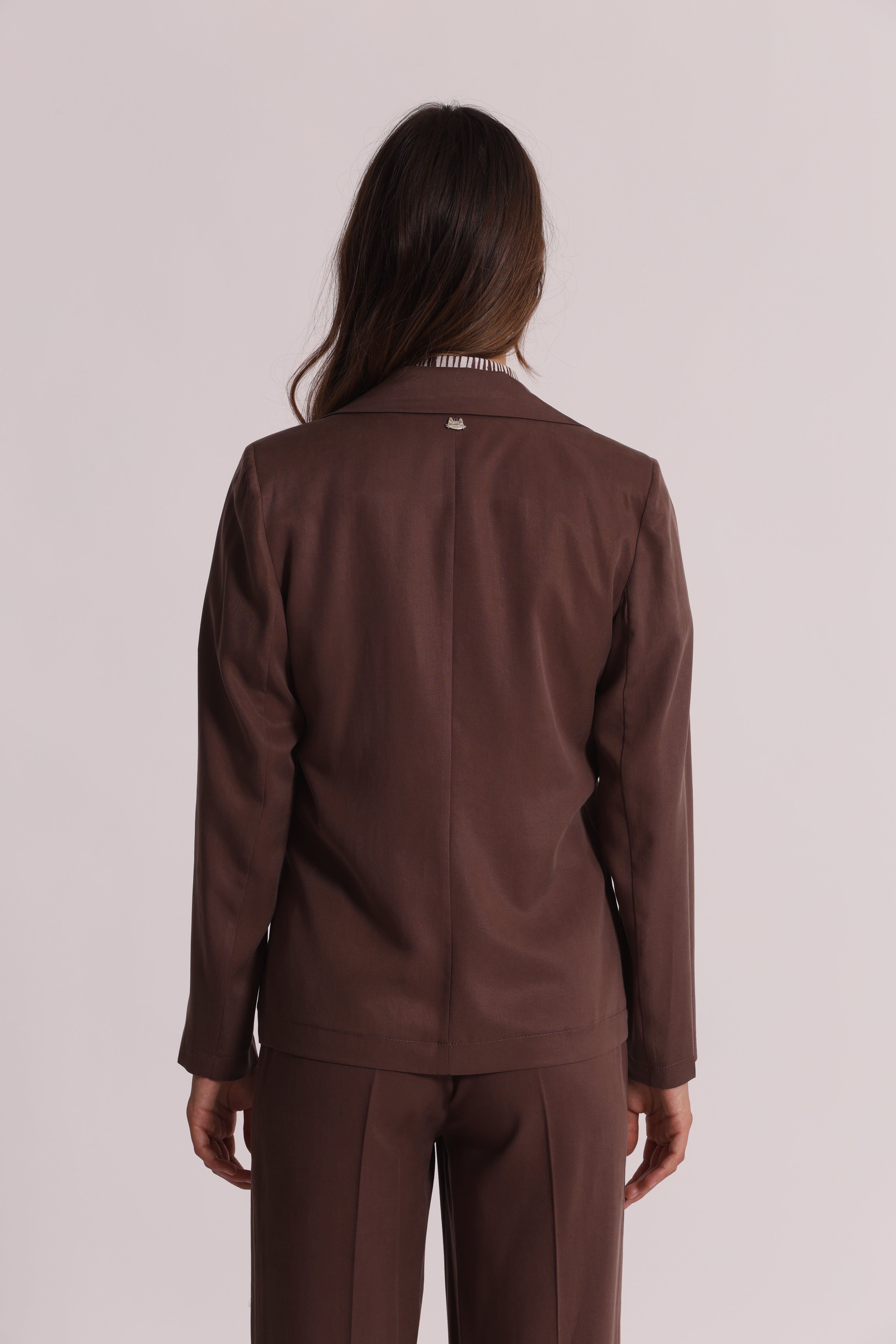 Mimi Mua Basic in Lyocell giacca panna leggera