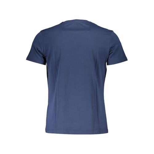 La Martina Maglietta Uomo Cotone Blu Maniche Corte