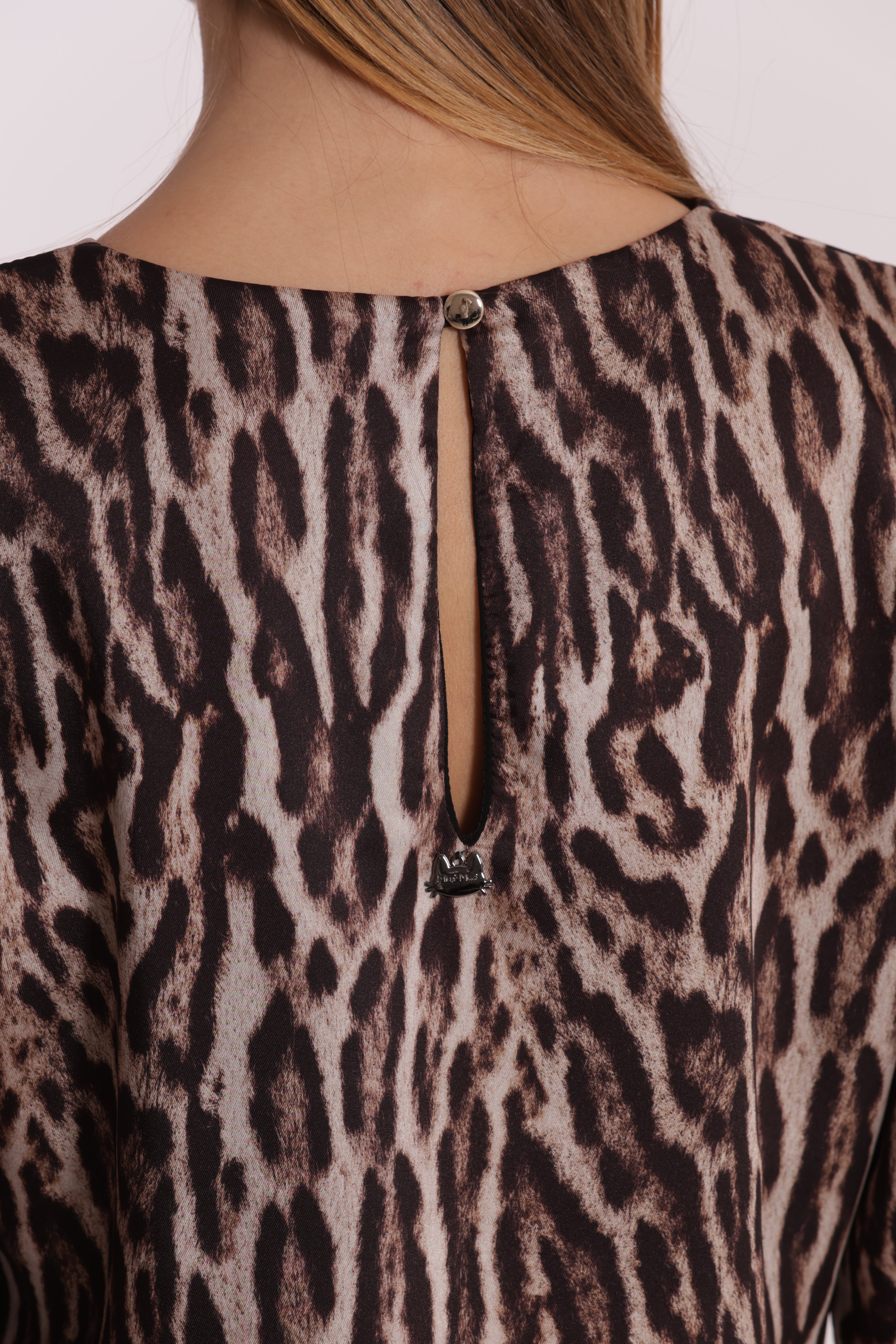 Mimi Mua Abito Corto Animalier Burgundy