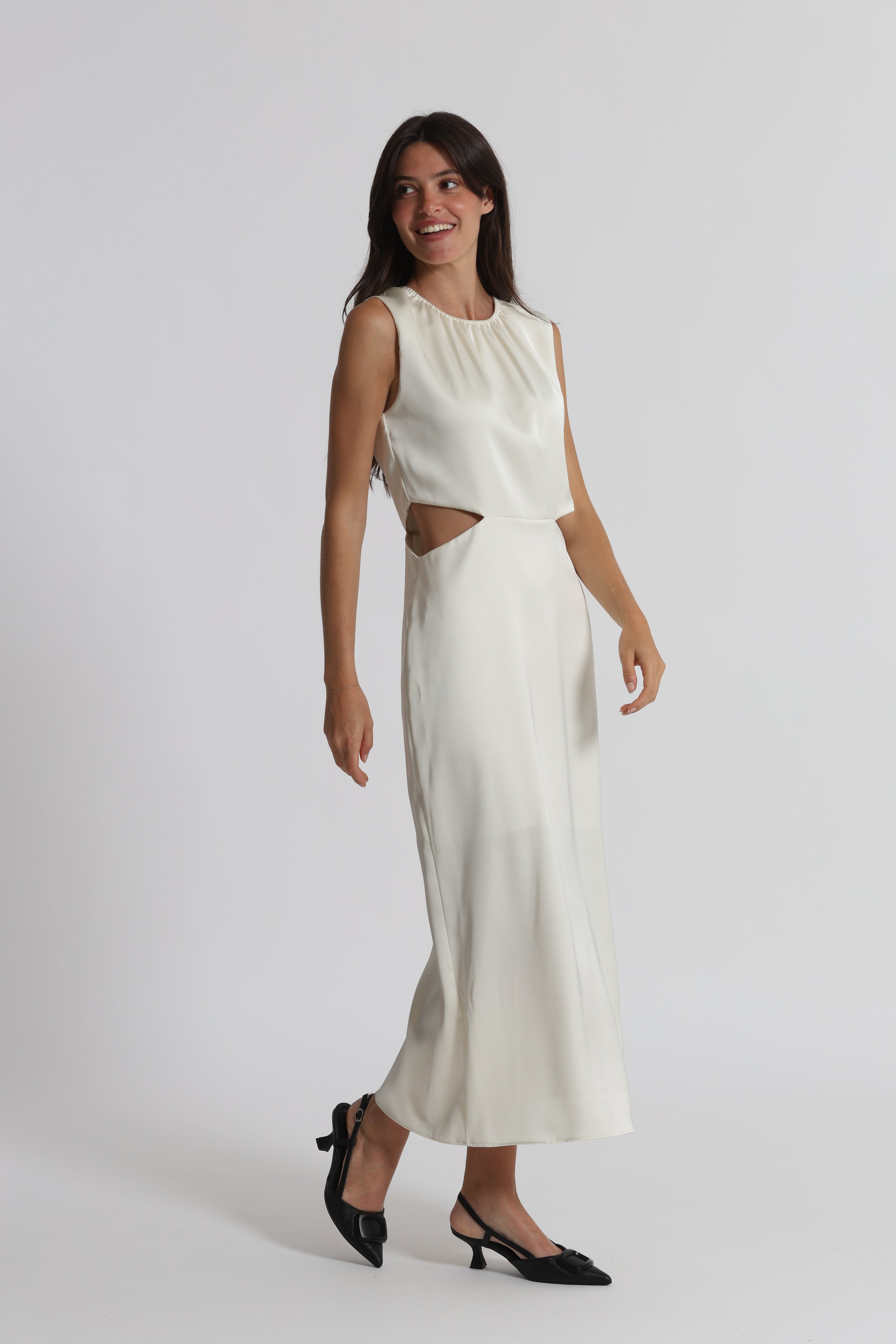 Mimi Mua Midi con Cut Out Abito Nero XS