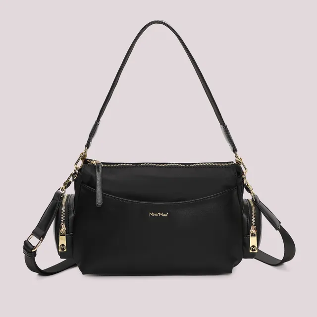 Mimi Mua Borsa a Tracolla in Nylon Nera