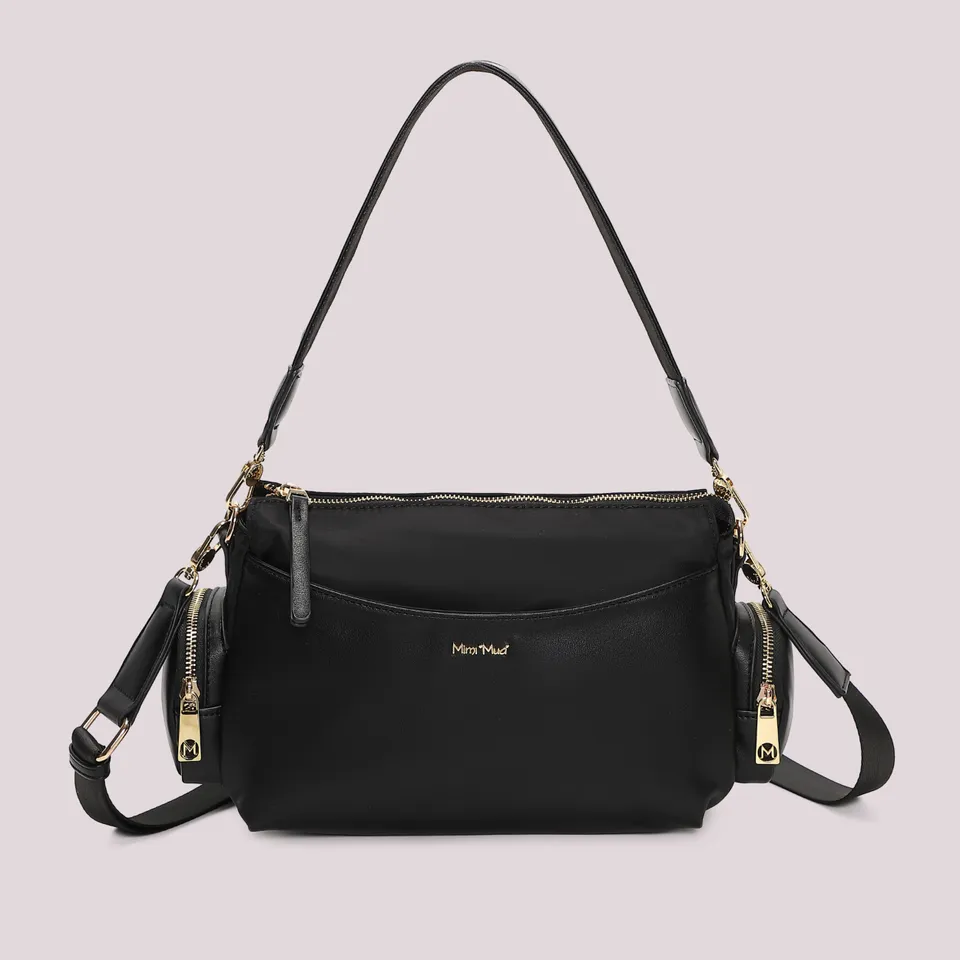 Mimi Mua Borsa a Tracolla in Nylon Nera