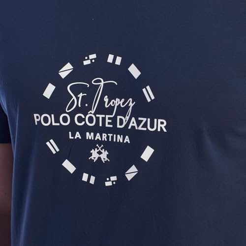 La Martina YMR321 JS206 T-Shirt Uomo Stampa Cotone