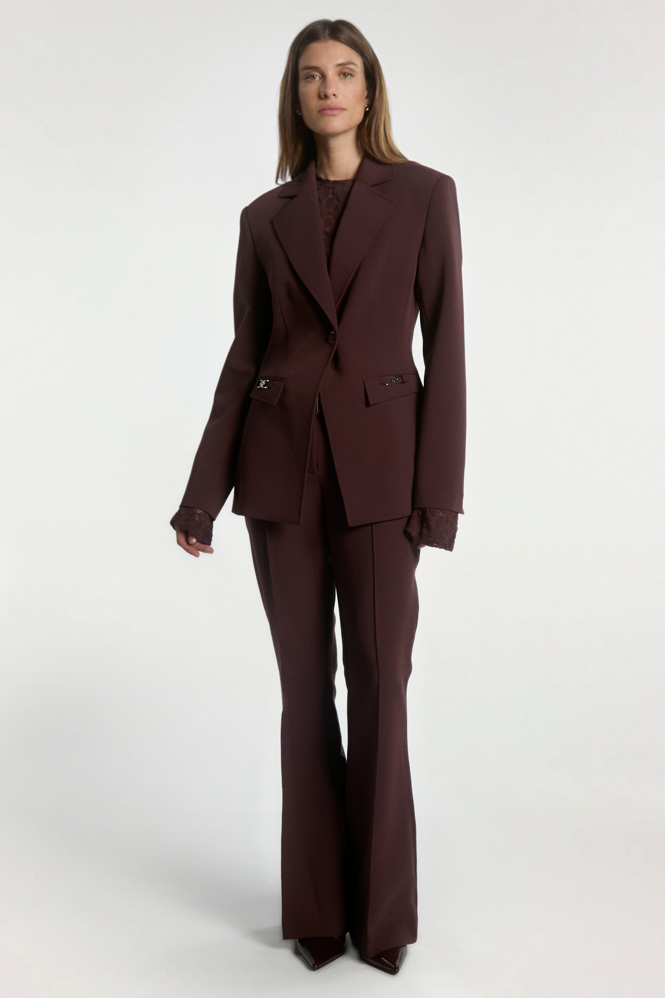 Aaiko Toulon blazer bordeaux bottoni