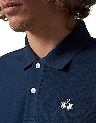 La Martina Polo Classica piqué uomo blu navy taglia M