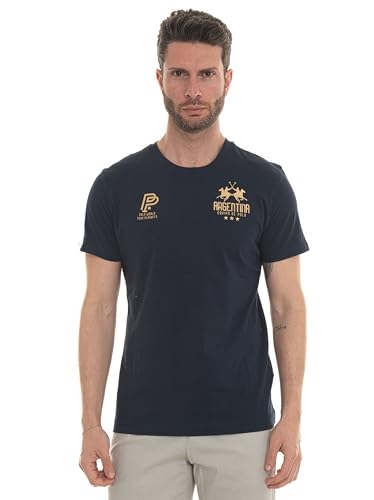 La Martina YMR307 t-shirt uomo blu navy girocollo