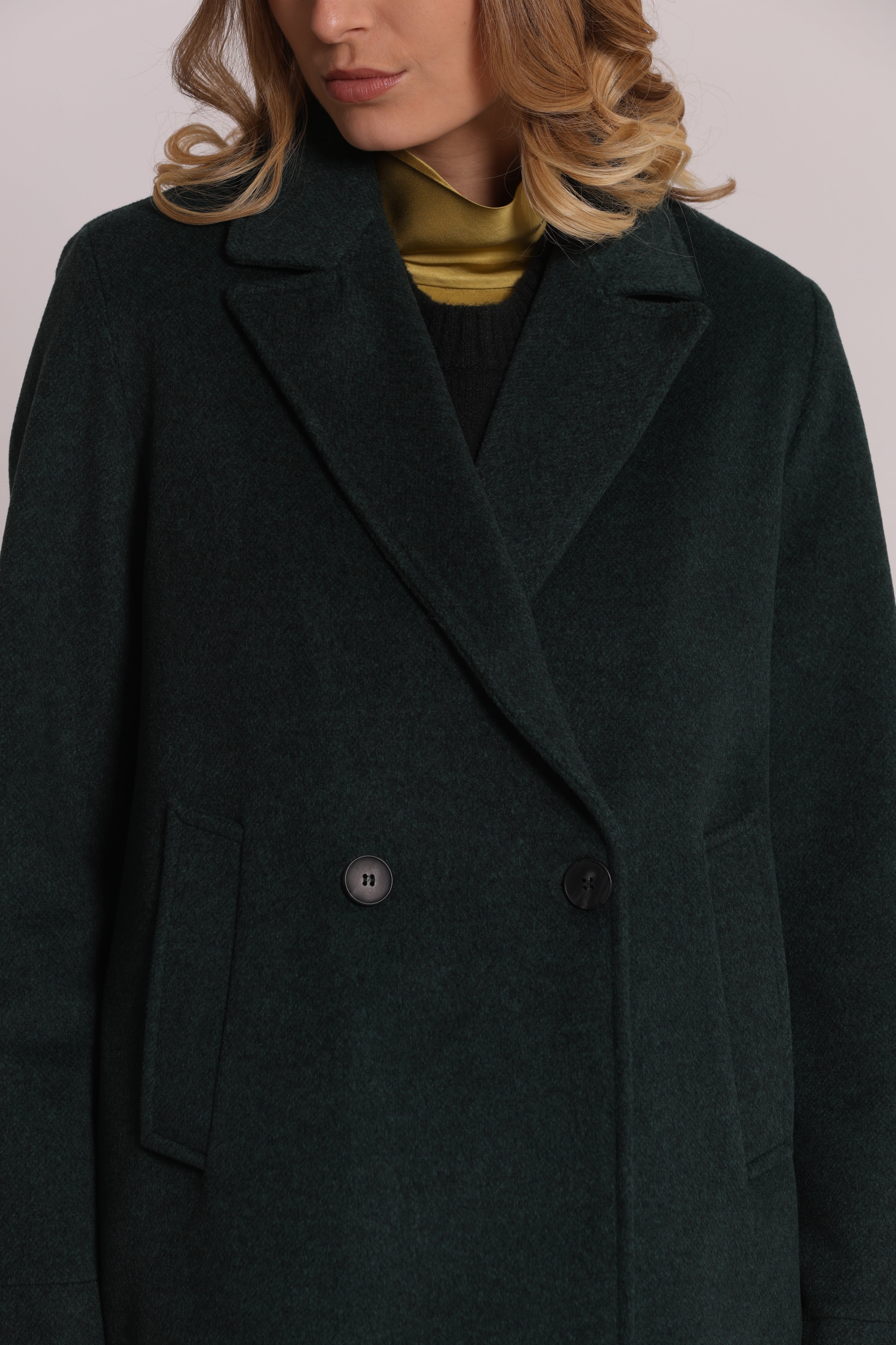 Mimi Mua Giaccone Corto Sfoderato Verde Till Cappotto