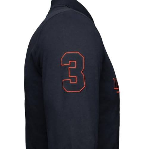 La Martina XMP306 Heavy Jersey Polo manica lunga logo
