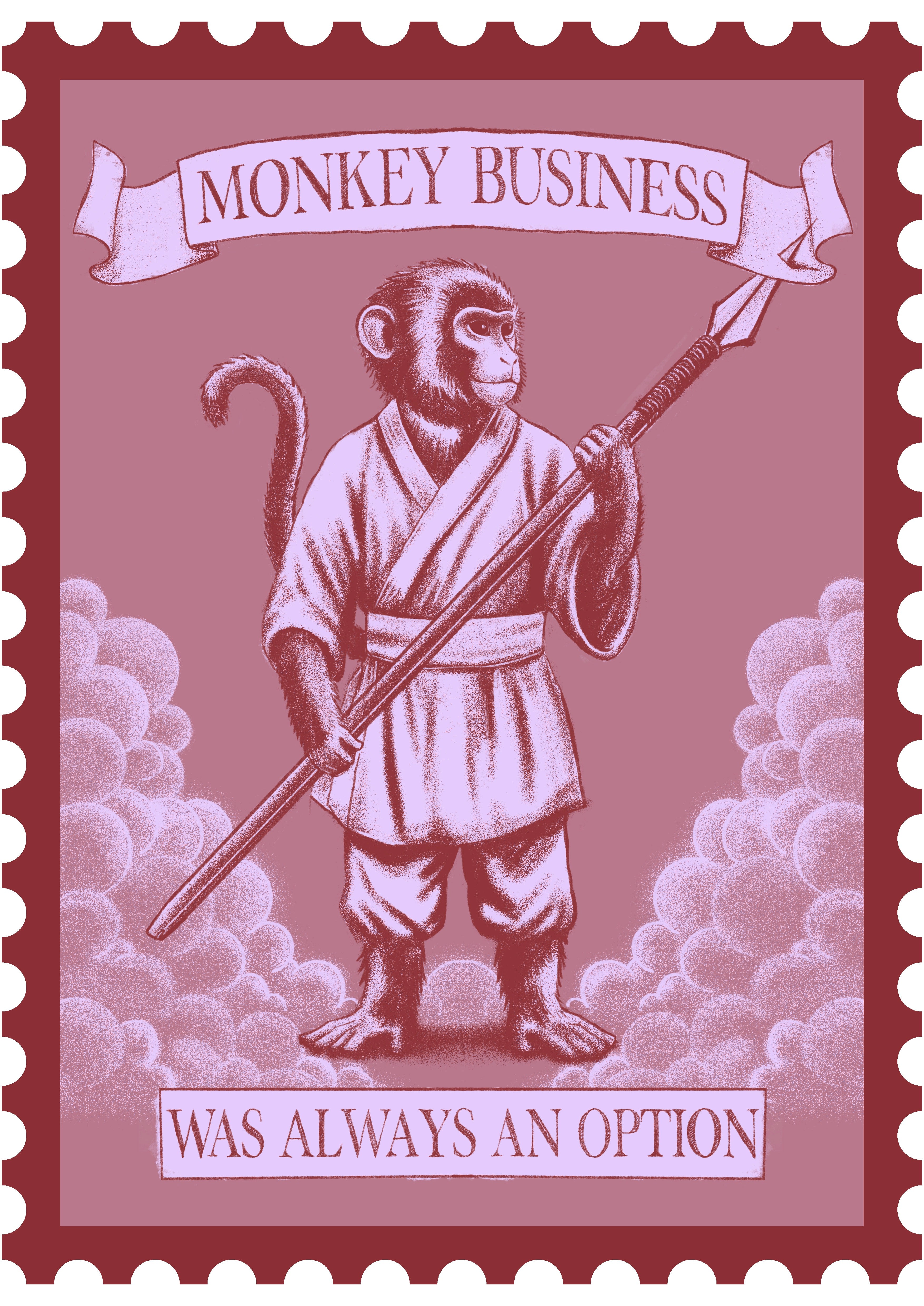 Giglio Tigrato The Monkey poster Super A3 carta 200 g