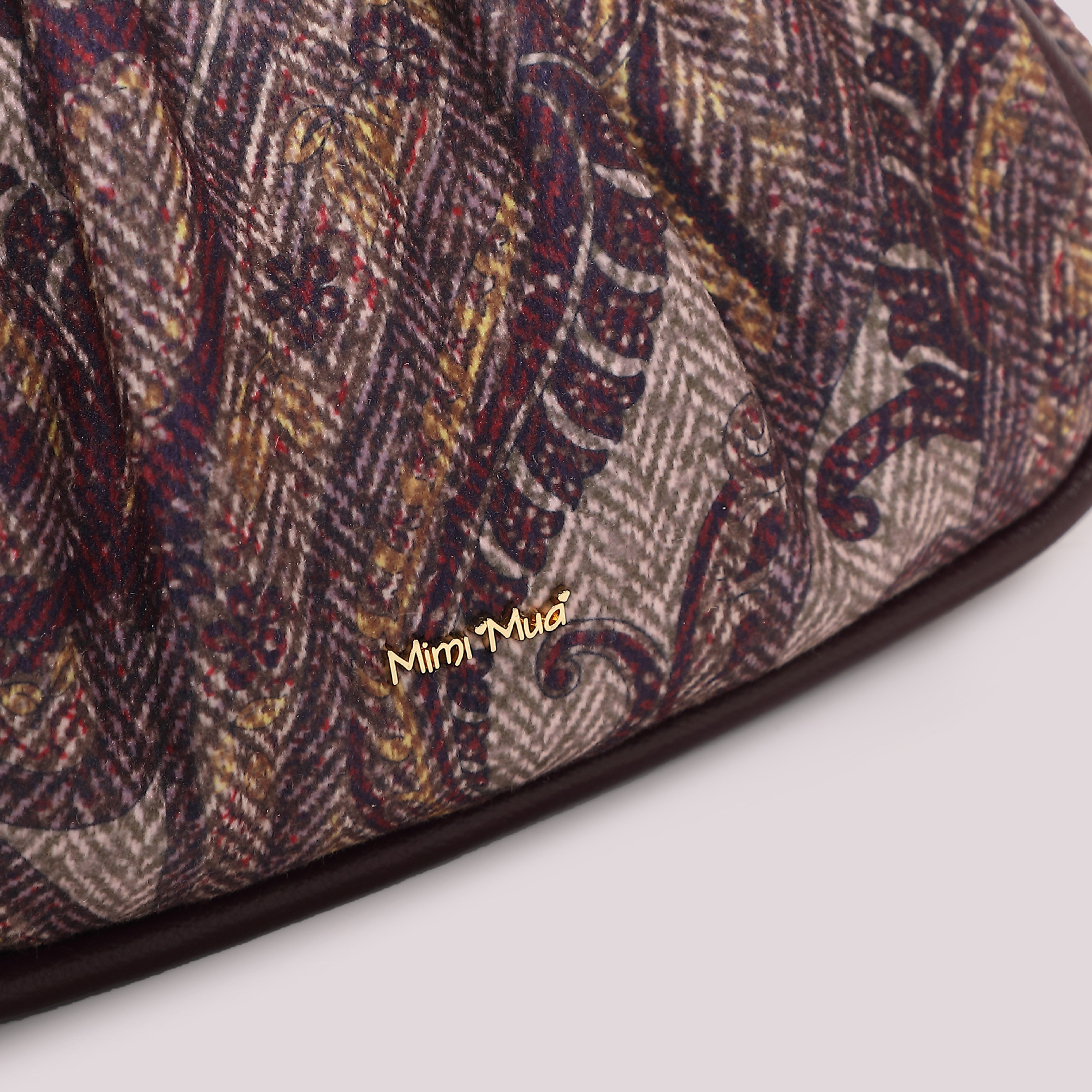 Mimi Mua Clutch Fantasia con Chiusura a Sfere Borsa Prugna