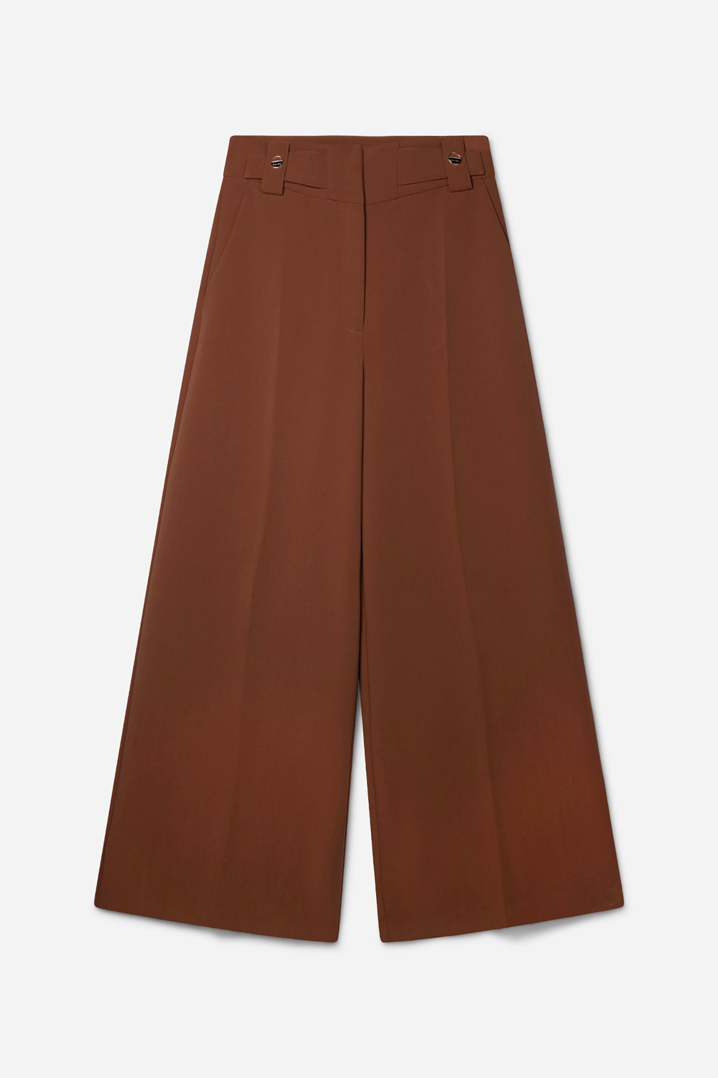 Aaiko Nore pantaloni marroni gamba larga donna