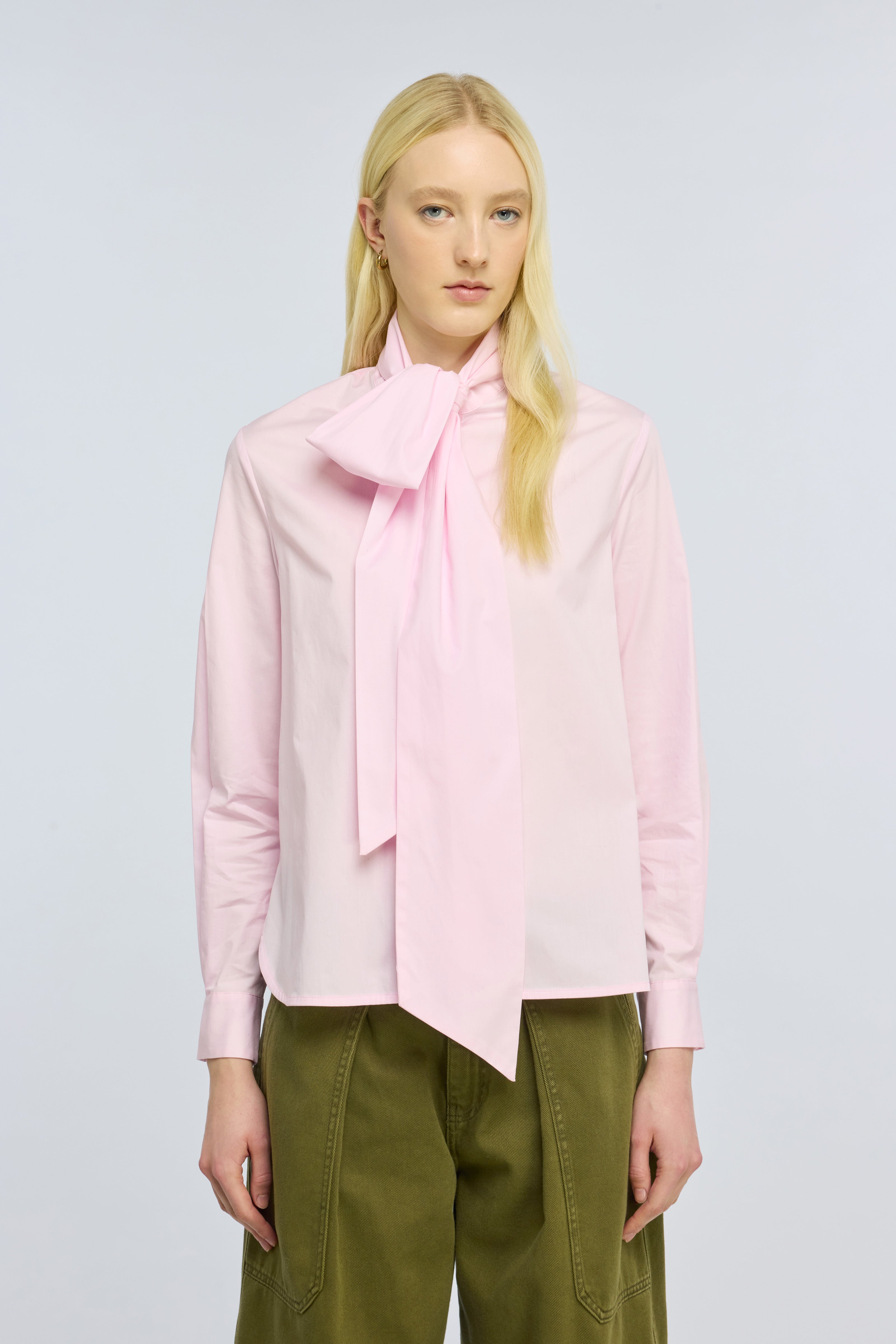 Semicouture Rosaline blusa baby popeline fiocco