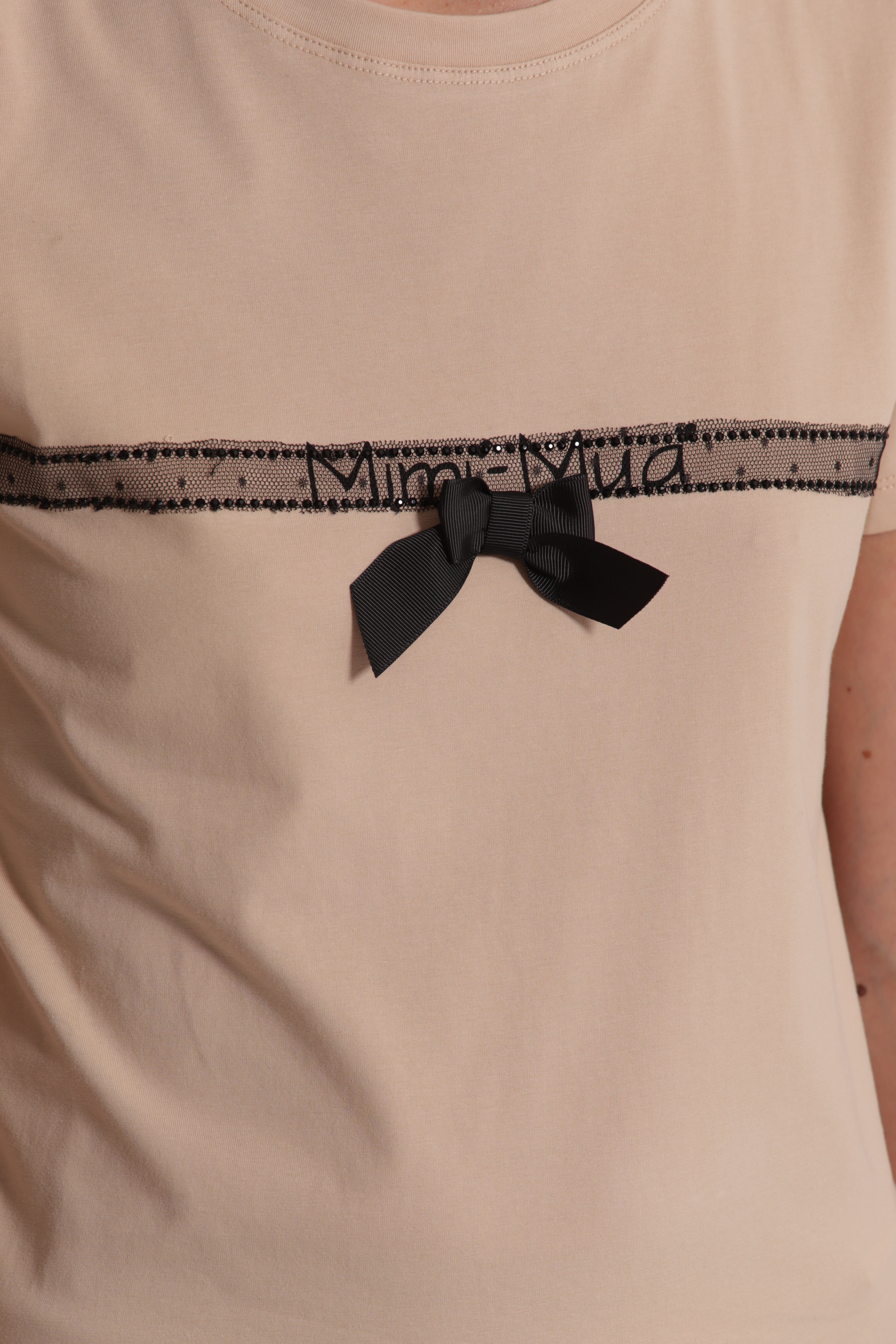 Mimi Mua T-Shirt Fiocco Cotone Bianco