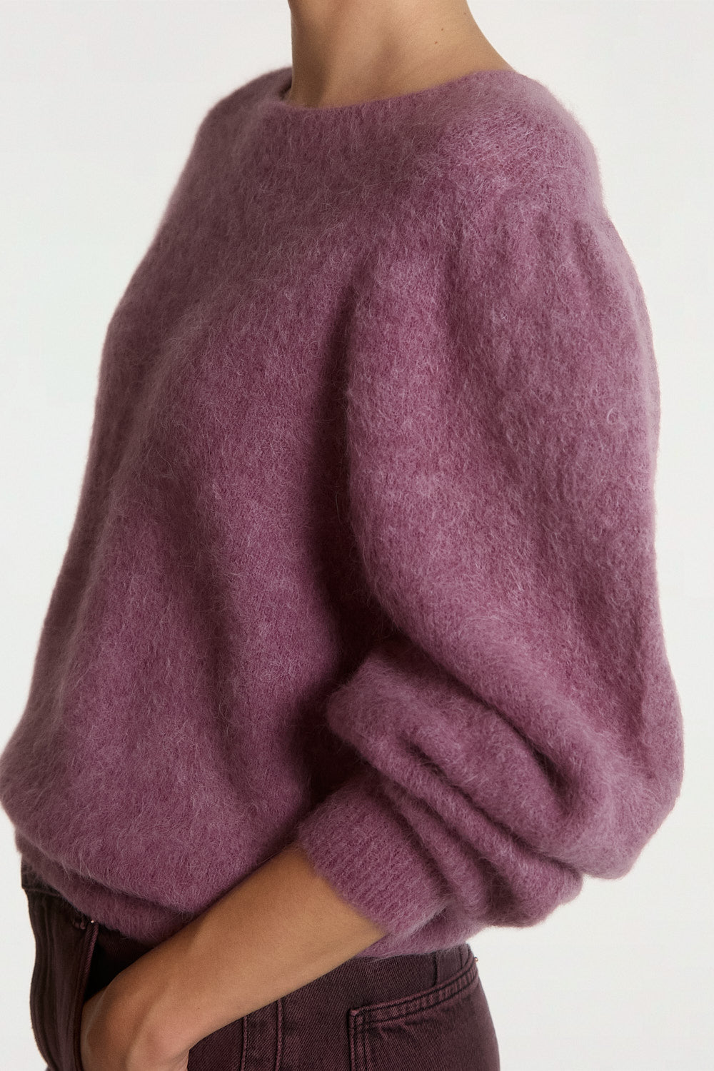 Aaiko Denize maglione viola frozen berry girocollo