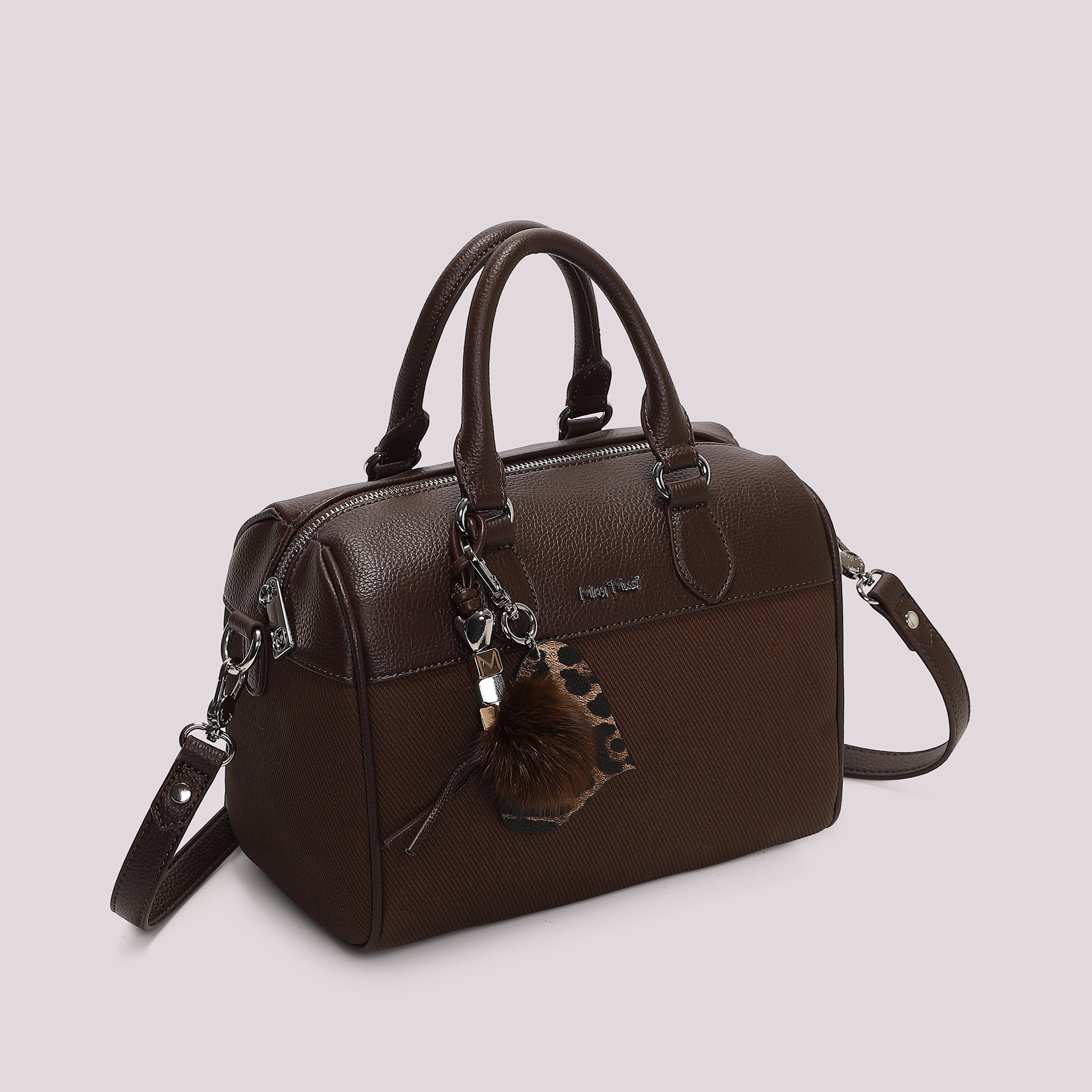 Mimi Mua borsa bauletto charm cuore nero