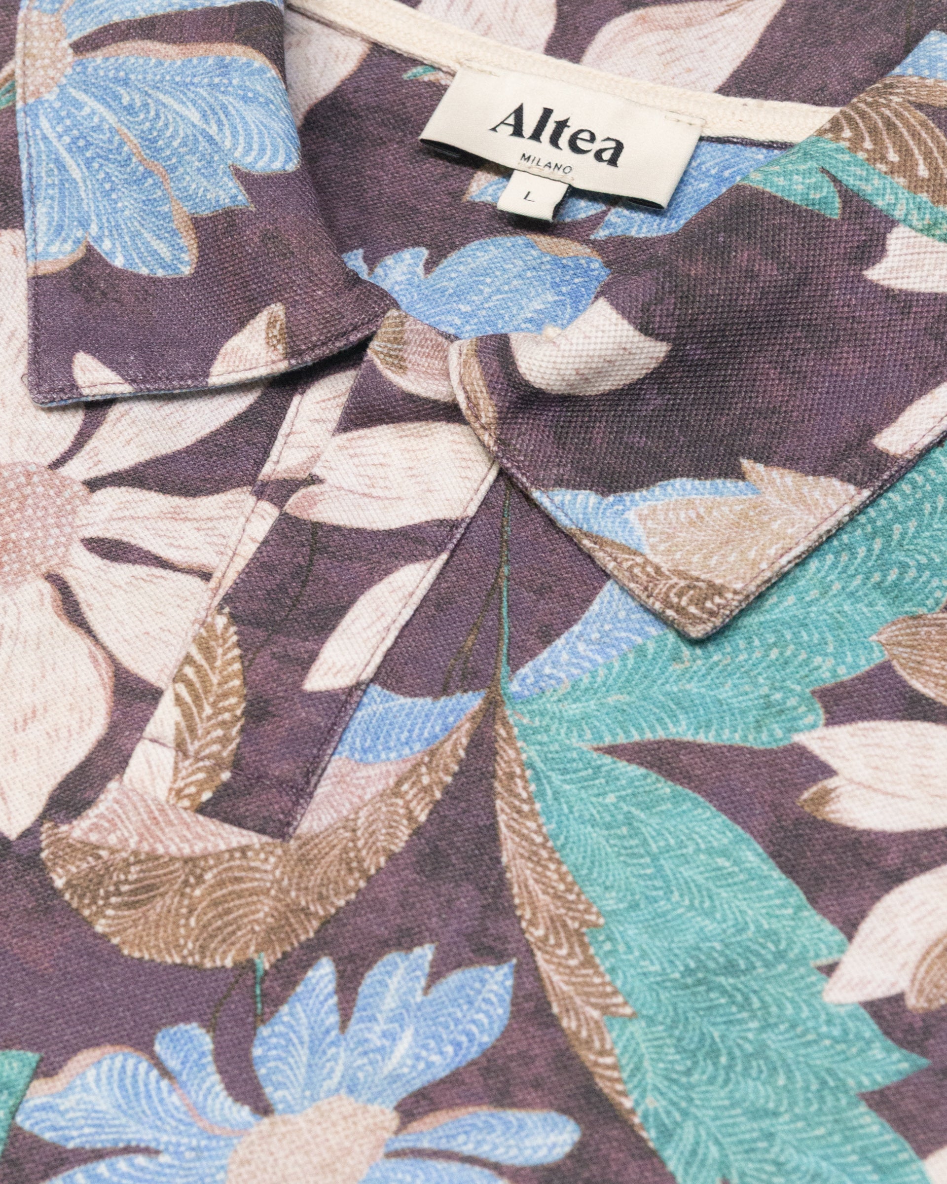 Altea Dennis polo mauve cotone collo aperto