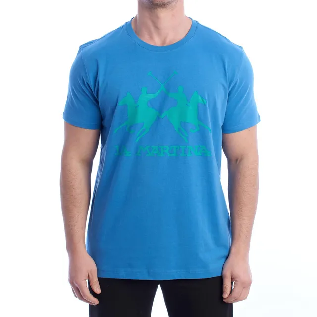 La Martina YMR001-JS206 t-shirt uomo blu XL cotone