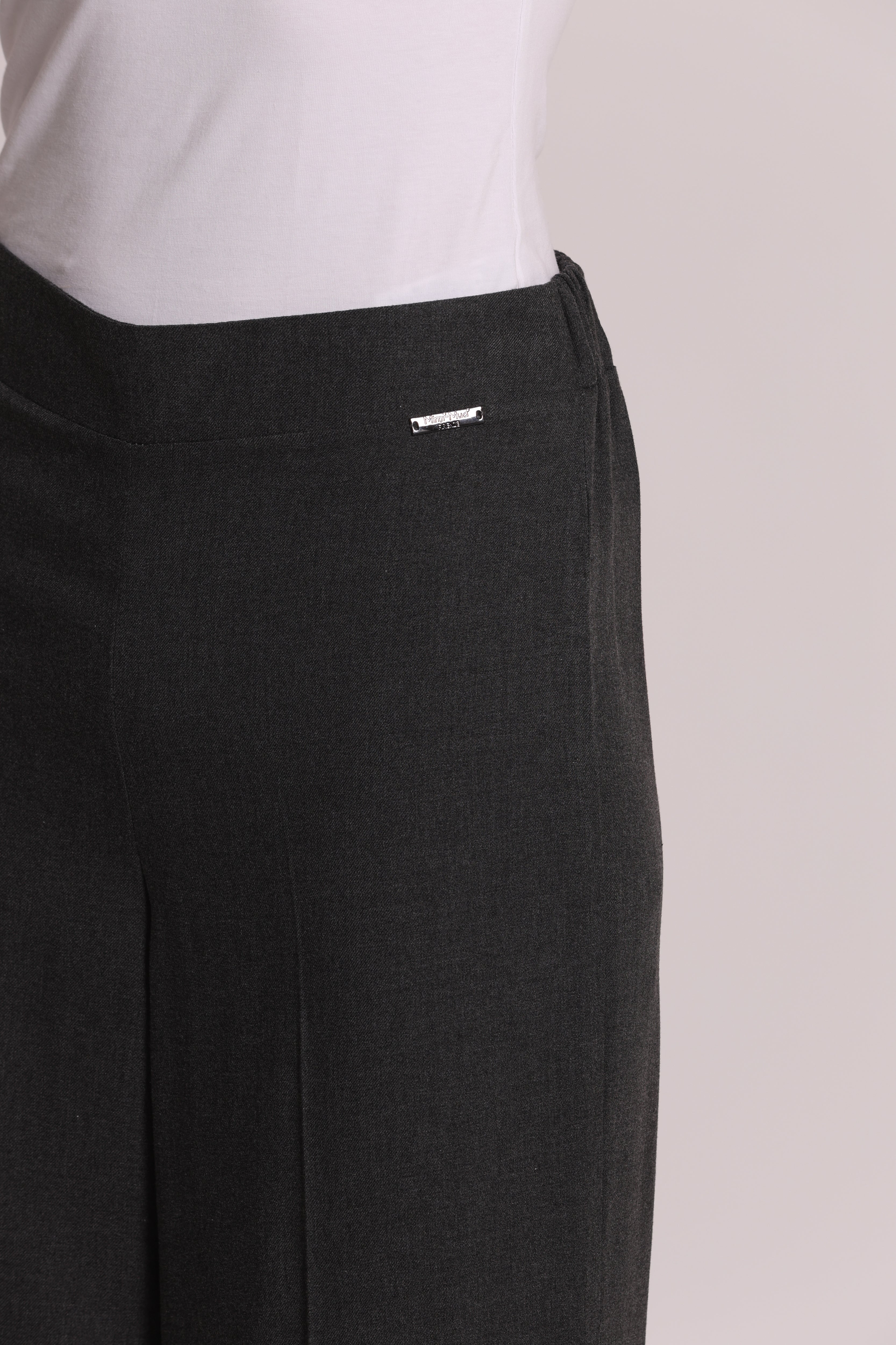 Mimi Mua Palazzo Pantaloni in Flanella Piombo