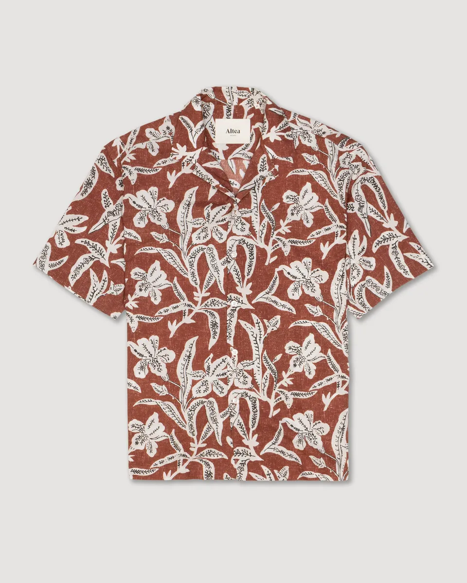 Altea Bart camicia camp collar mussola cotto