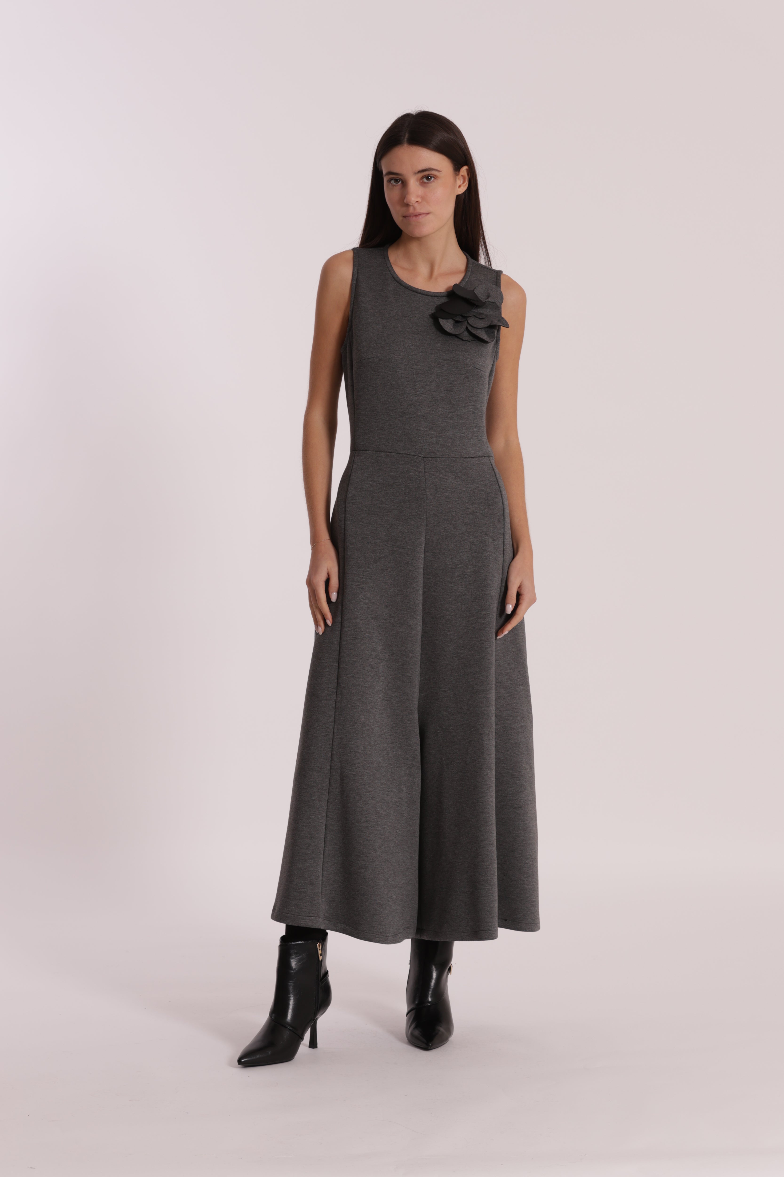 Mimi Mua Tuta Neoprene con Fiore Nera