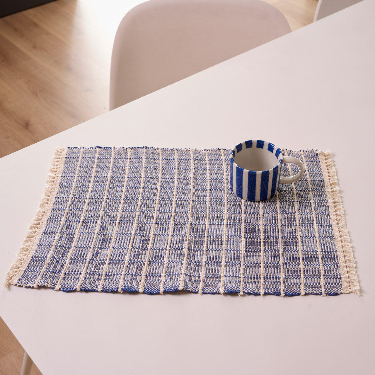 On Earth Pleysmat tovaglietta 46x30 cm blu cotone