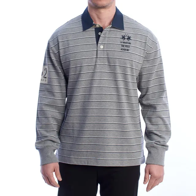 La Martina UMP304-JS336 polo uomo maniche lunghe cotone