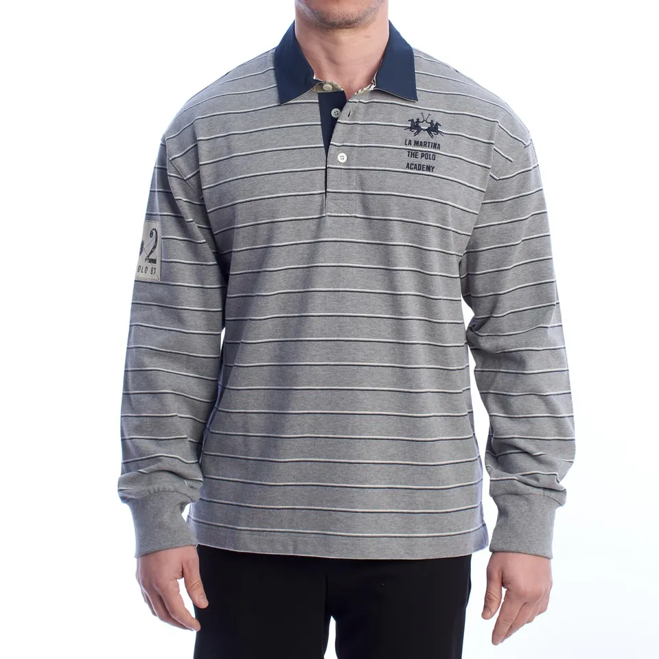 La Martina UMP304-JS336 polo uomo maniche lunghe cotone