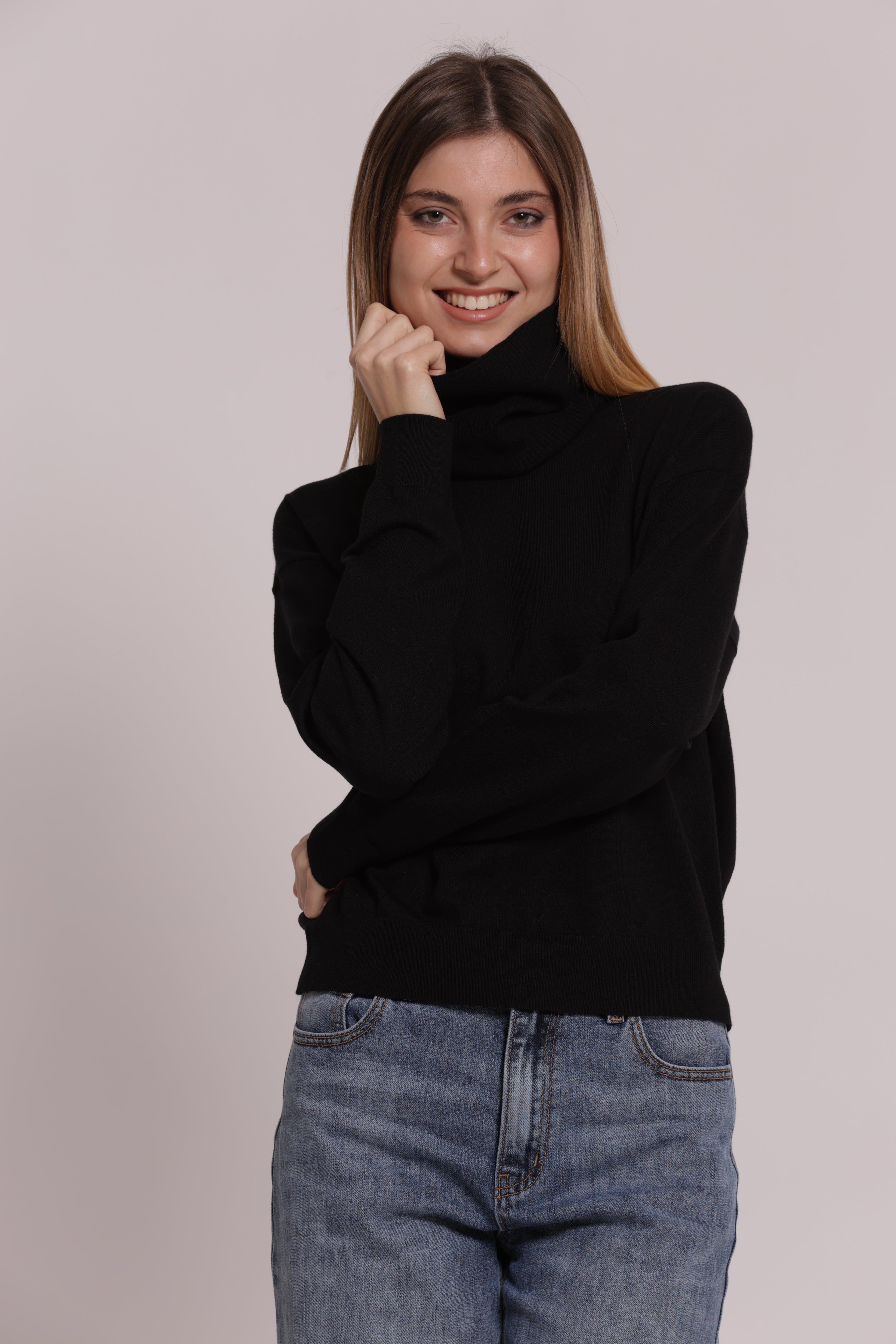 Mimi Mua Maglia Collo Removibile Nero